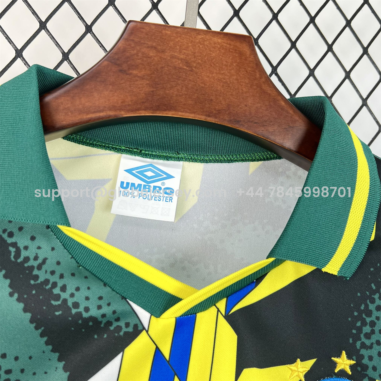 GlobeJersey-Retro Brazil 1994 Long Sleeves Goalkeeper Jersey