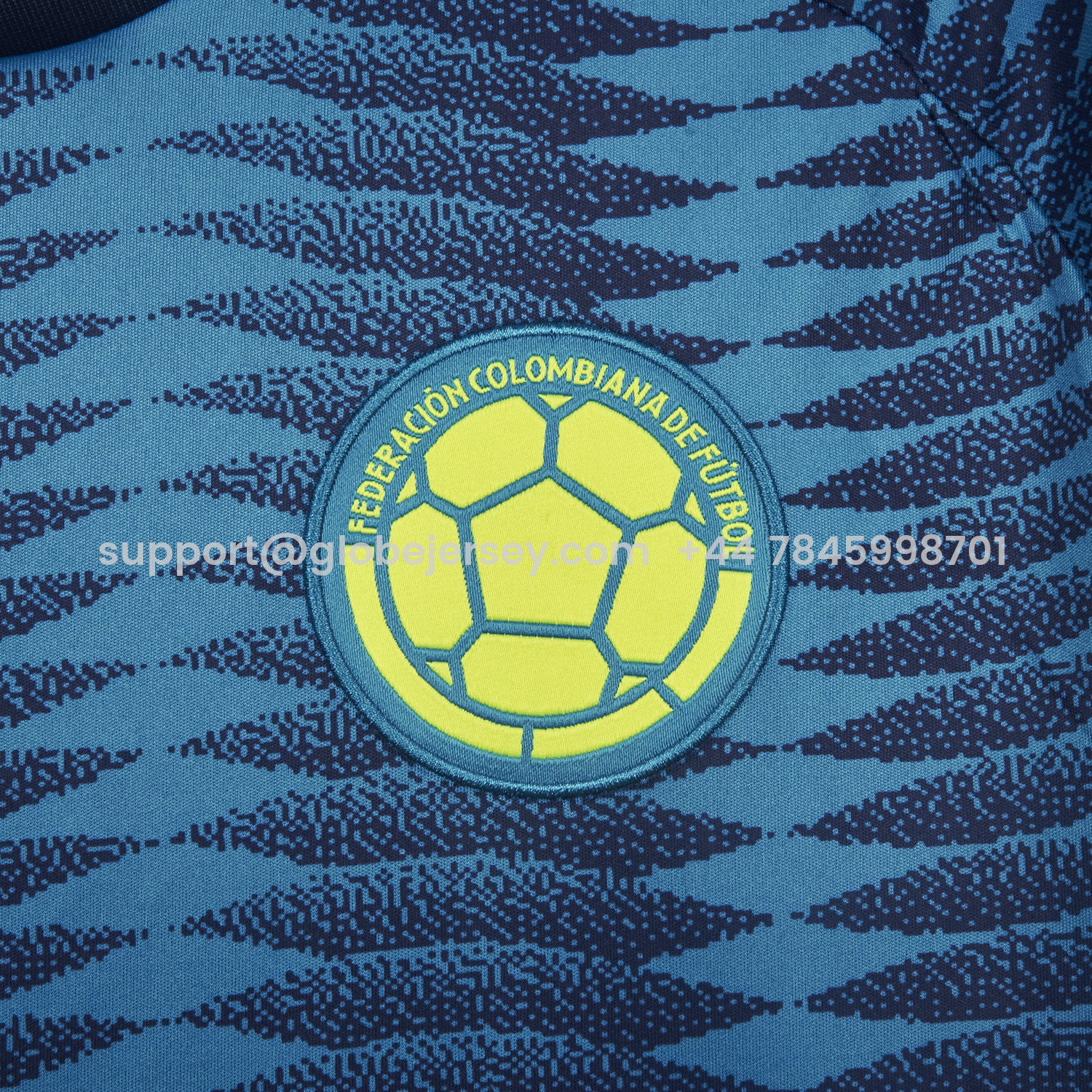 GlobeJersey-Colombia 2026 Away Blue Jersey - Fans Version