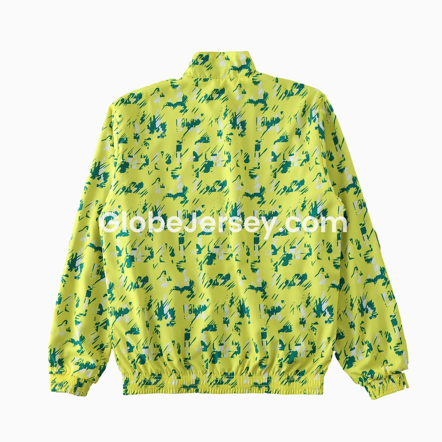 GlobeJersey-Norwich City 1992-94 Retro Style Double Sided Reversible Windbreaker - Green & Yellow