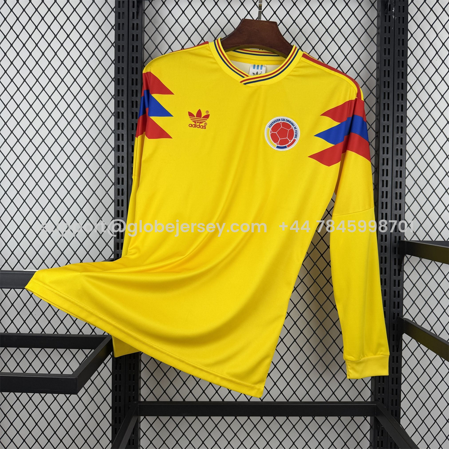 GlobeJersey-Retro Colombia 1990 Home Long Sleeves Jersey - Fans Version