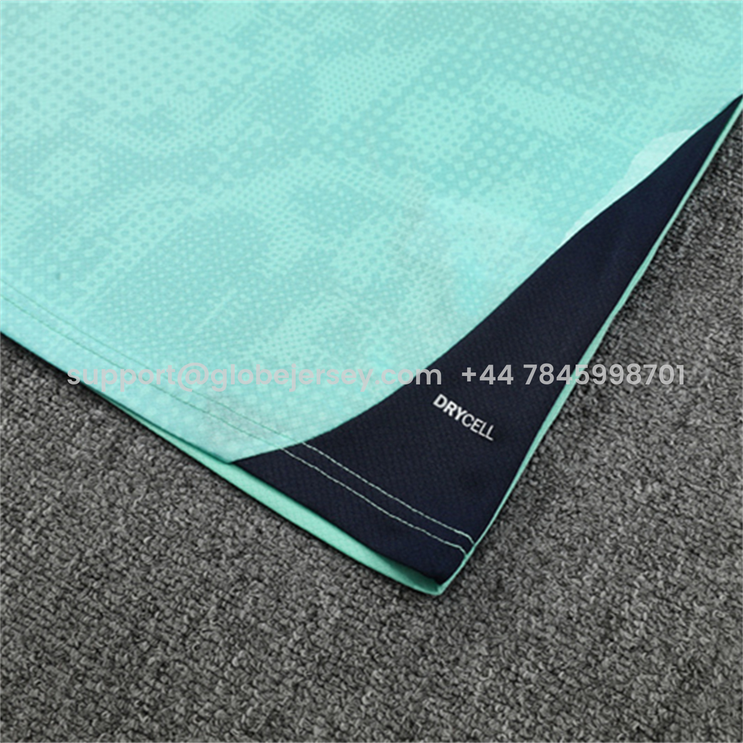 GlobeJersey-Marseille 25-26 Short-Sleeve Training Set - Nattierblue Top & Deep Blue Pants