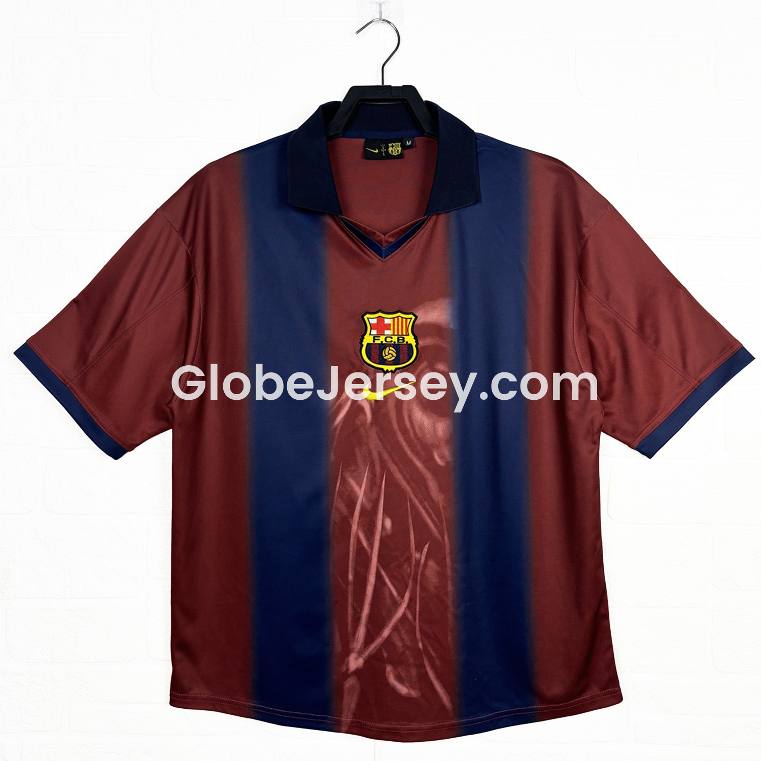 GlobeJersey-Barcelona x Travis Scott 2000-01 Home Retro Style Skeleton Jersey With Back Printing - Fans Version