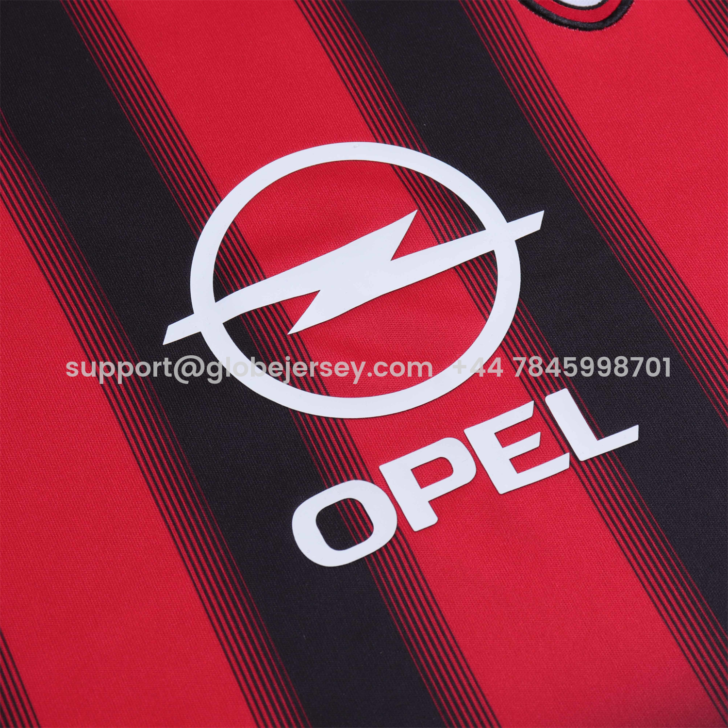 GlobeJersey-Retro AC Milan 2004-05 Home Kids Kit