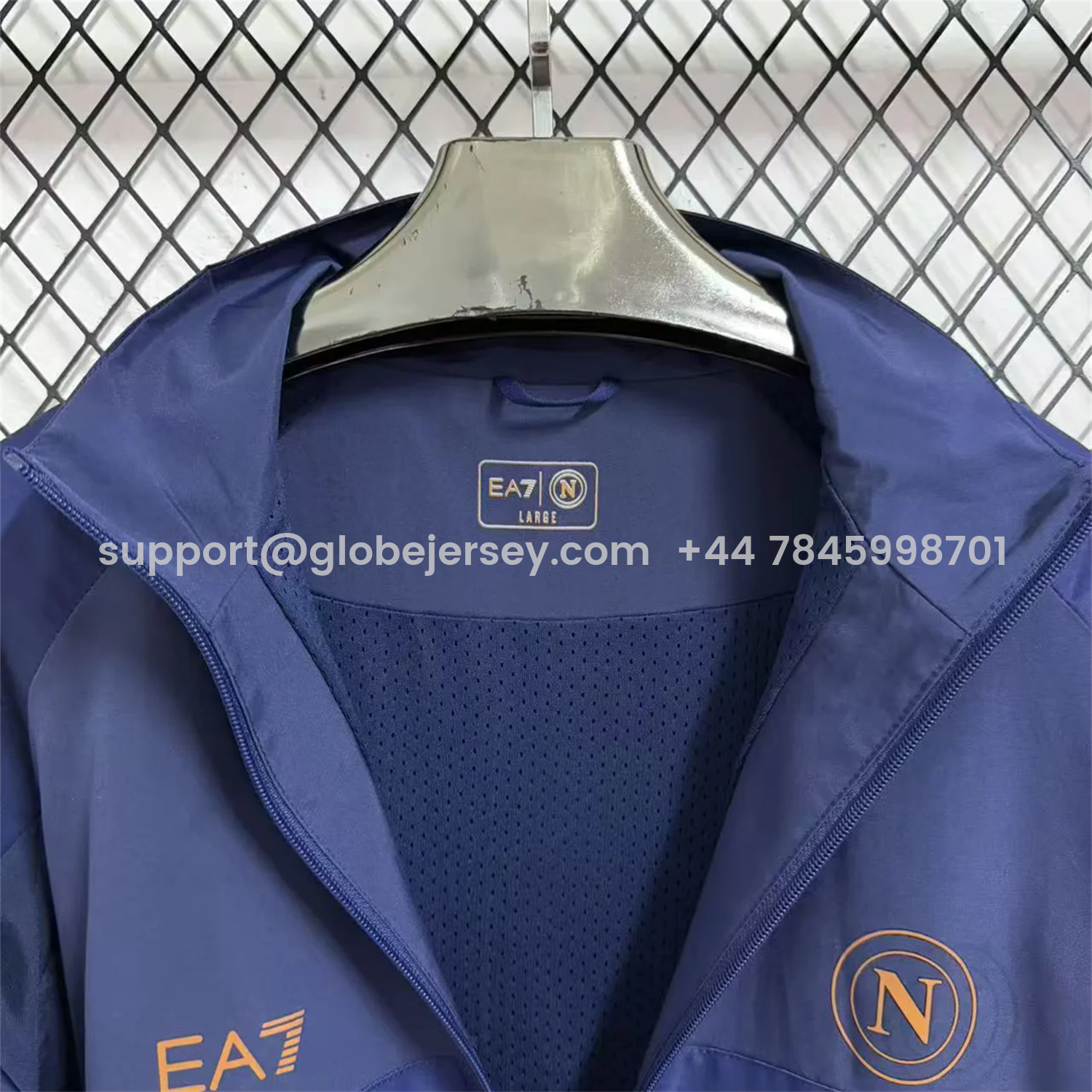 GlobeJersey-Napoli 25-26 Cocacola Windbreaker Jacket - Dark Blue