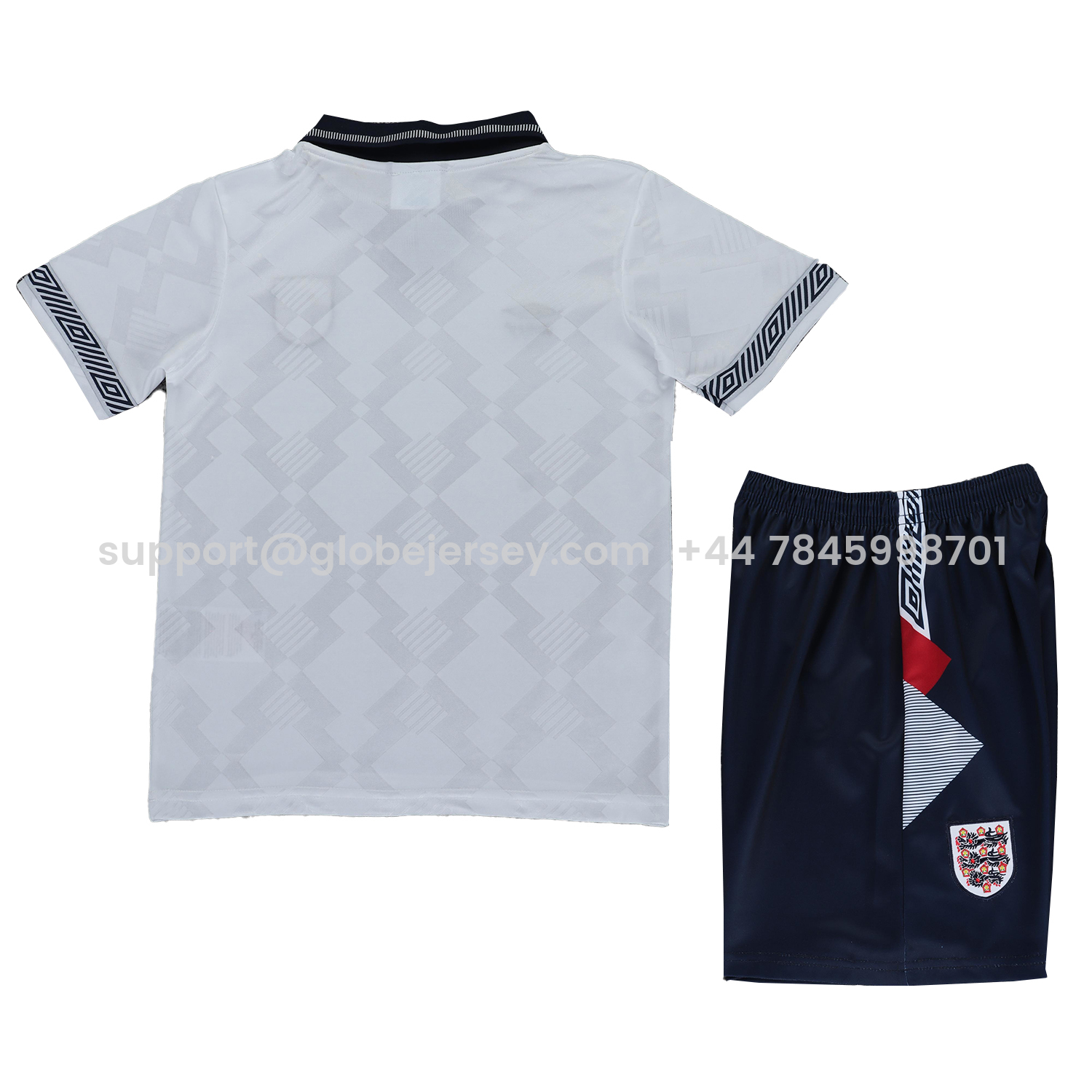 GlobeJersey-Retro England 1990 Home Kids Kit