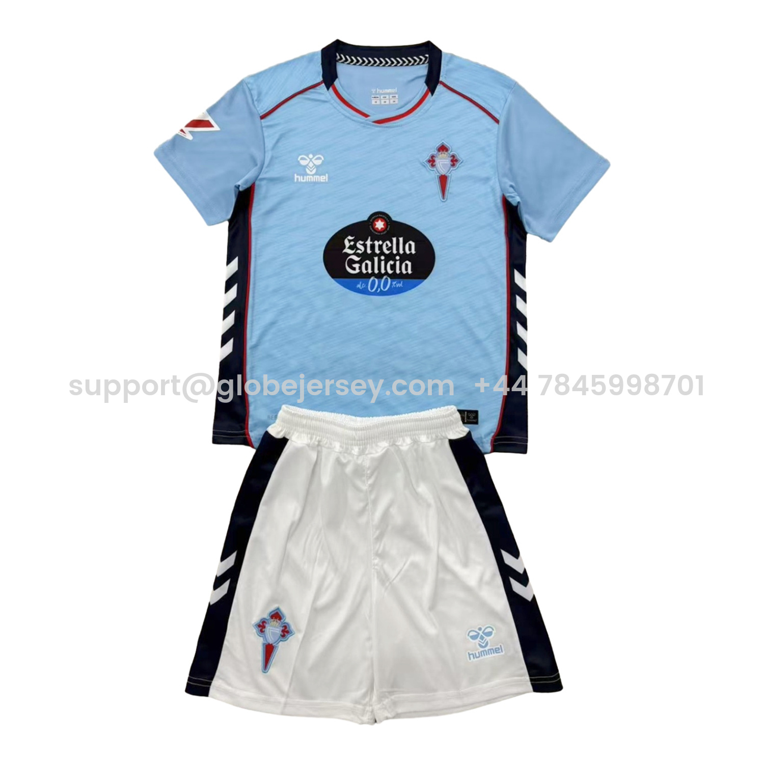 GlobeJersey-Celta Vigo 25-26 Home Men's Adult Jersey Set - Fans Version