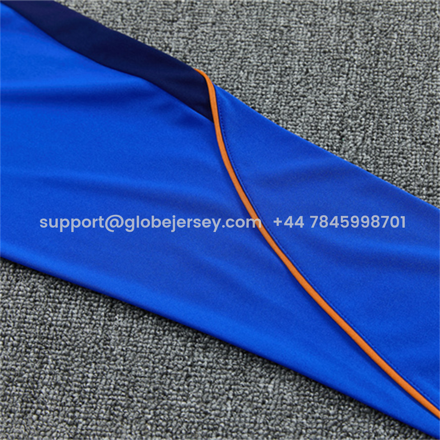 GlobeJersey-France 2026 Long Sleeve Training Set - Royal Blue Top & Pants