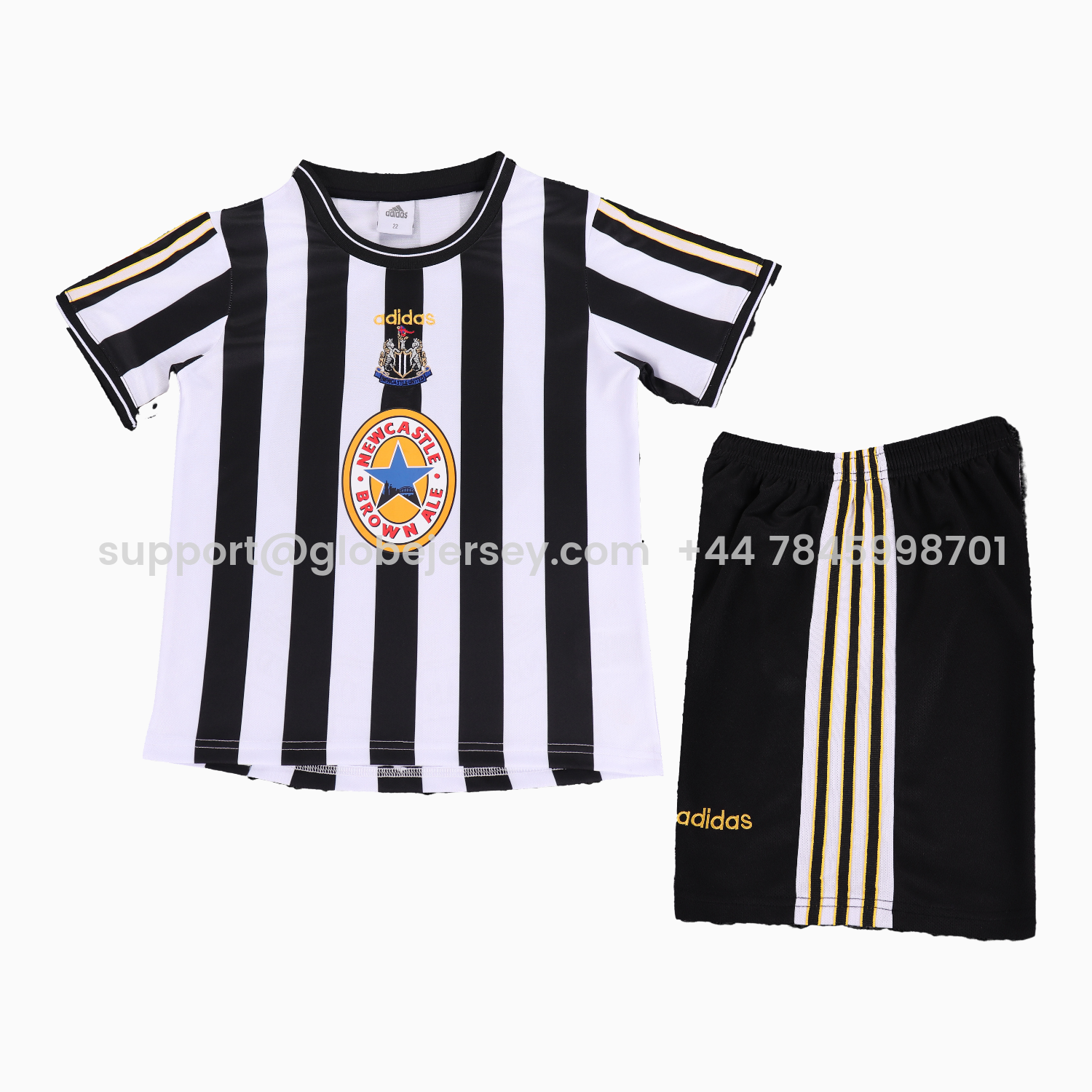 GlobeJersey-Retro Newcastle United 1997-99 Home Kids Kit