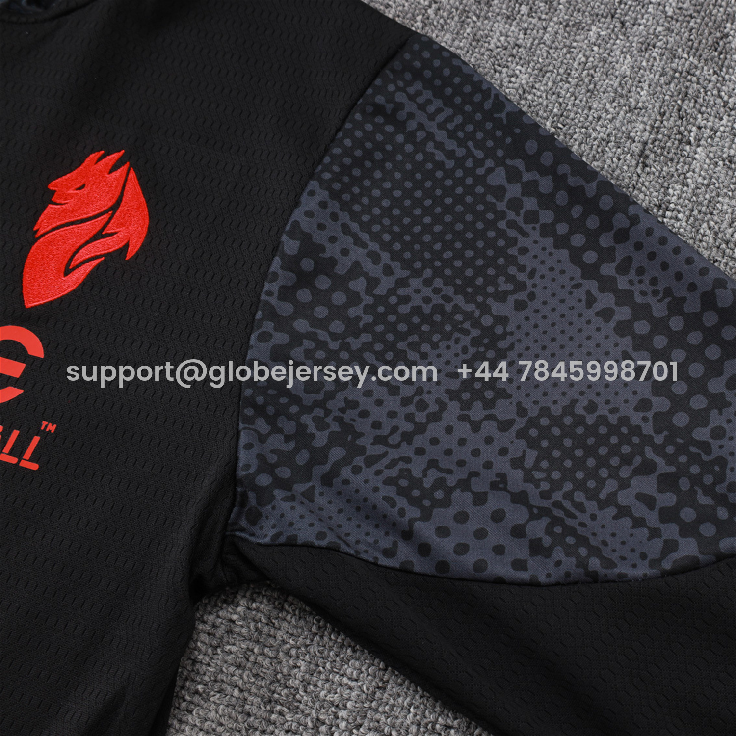GlobeJersey-AC Milan 25-26 Jacket Training Tracksuit - Little Devil Black top & Pants