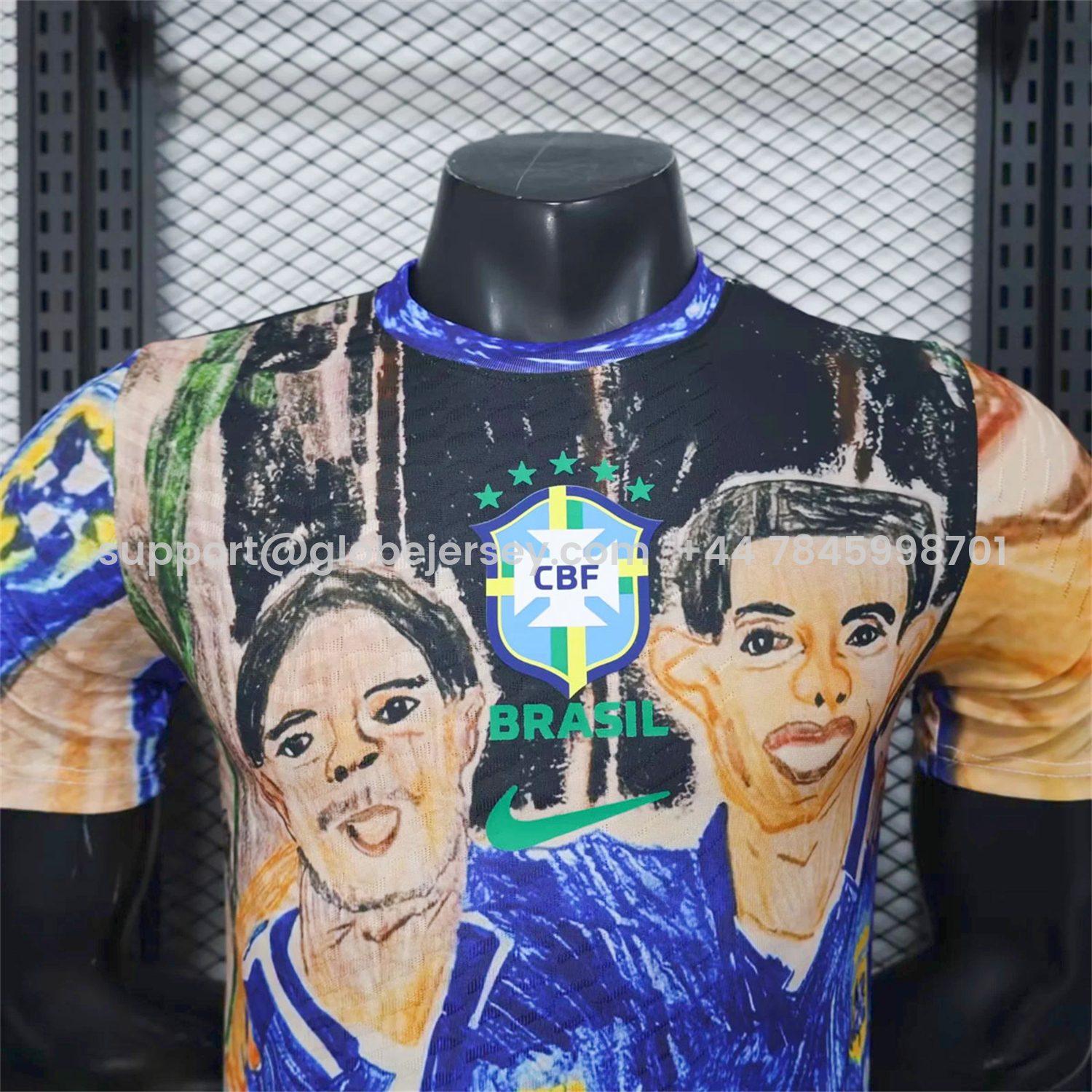 GlobeJersey-Brazil 2026 Painted Figures Special Jersey - Player Version