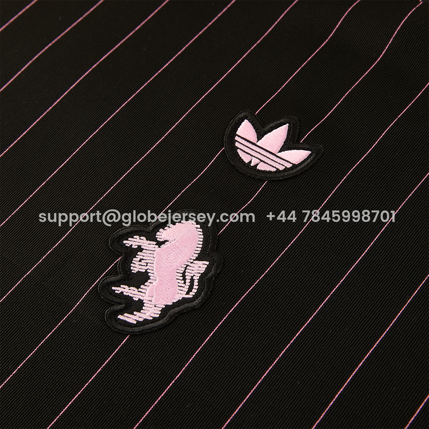 GlobeJersey-Juventus 26-27 Short-Sleeve Training Set - Pink Lines Black Top & Shorts