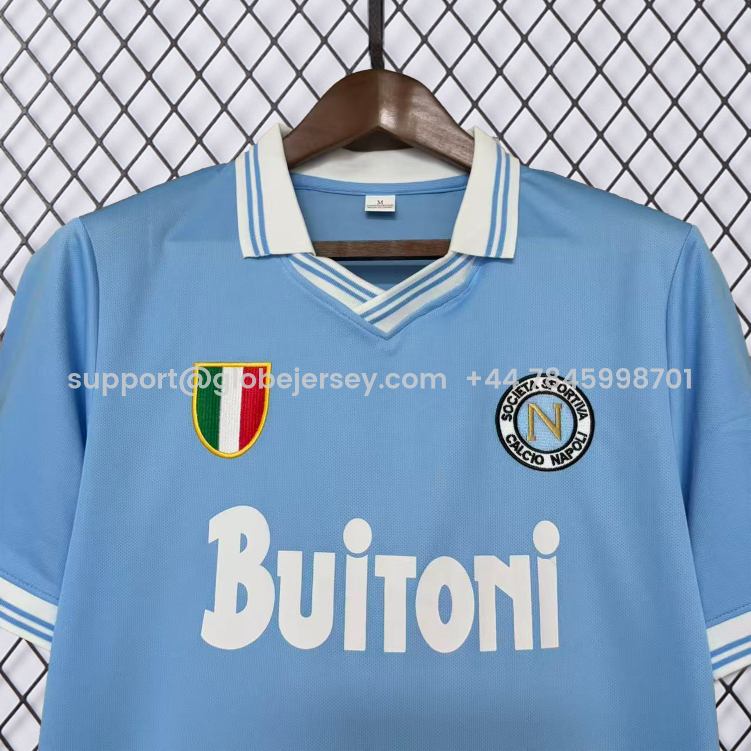 GlobeJersey-Retro Napoli 1987-88 Home 2 Blue Jersey