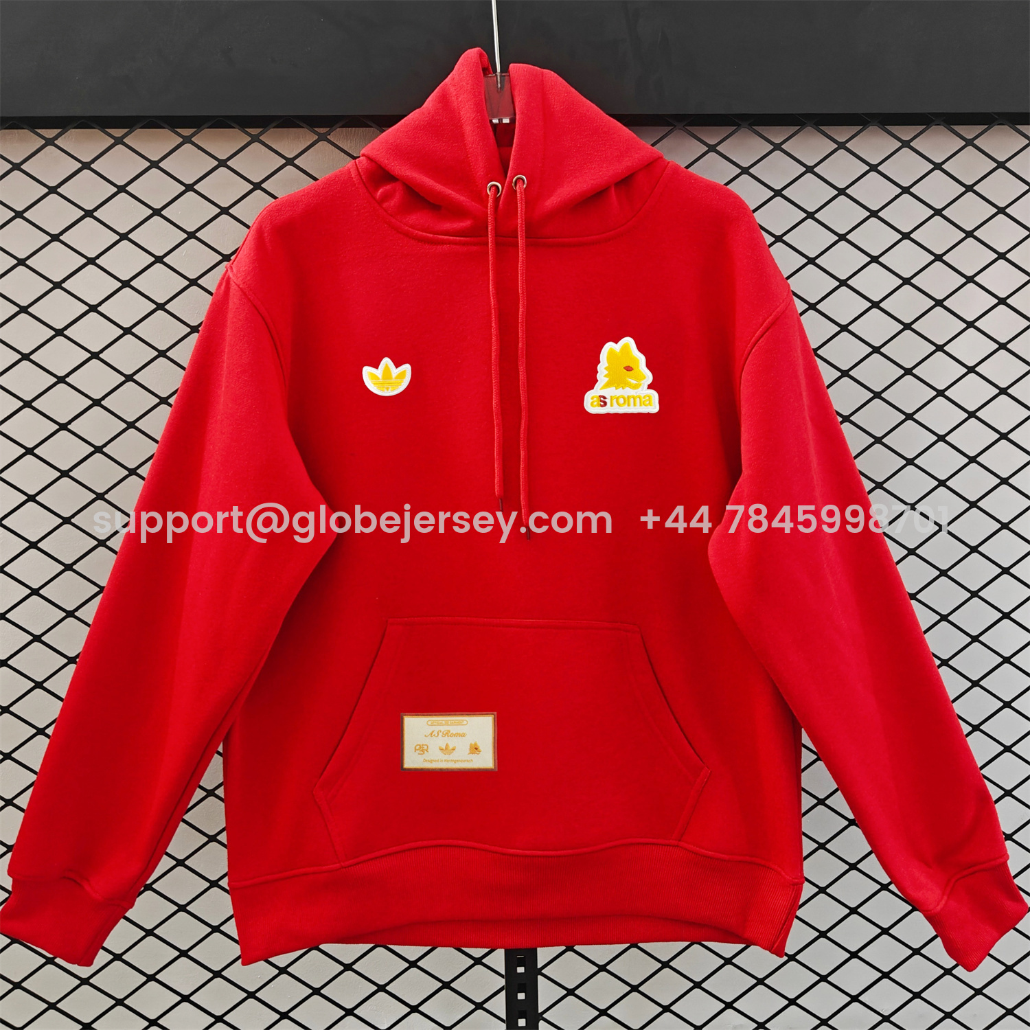 GlobeJersey-AS Roma 25-26 Originals Terrace Icon Unisex Pullover Hoodie