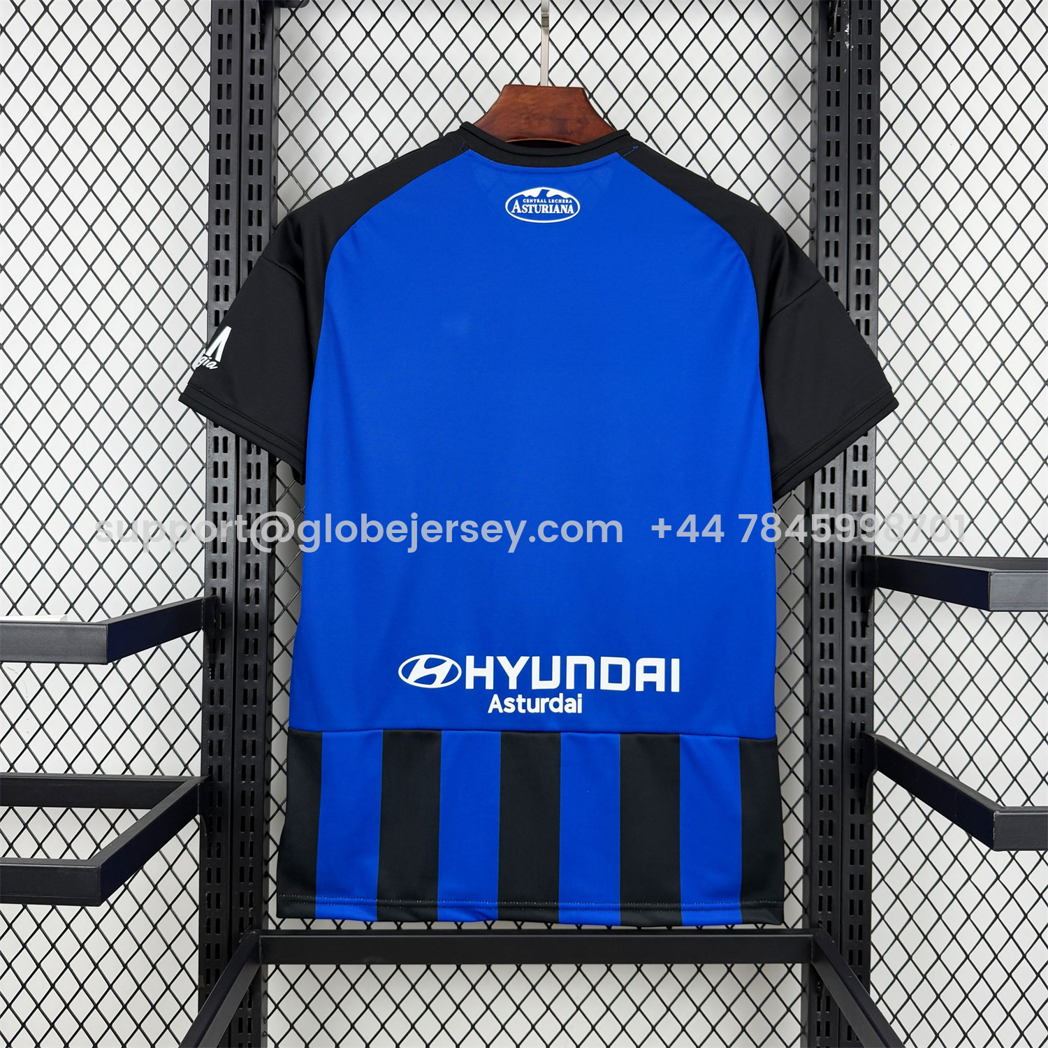 GlobeJersey-Real Oviedo 25-26 Deep Black With Royal Blue 100th Anniversary Jersey - Fans Version