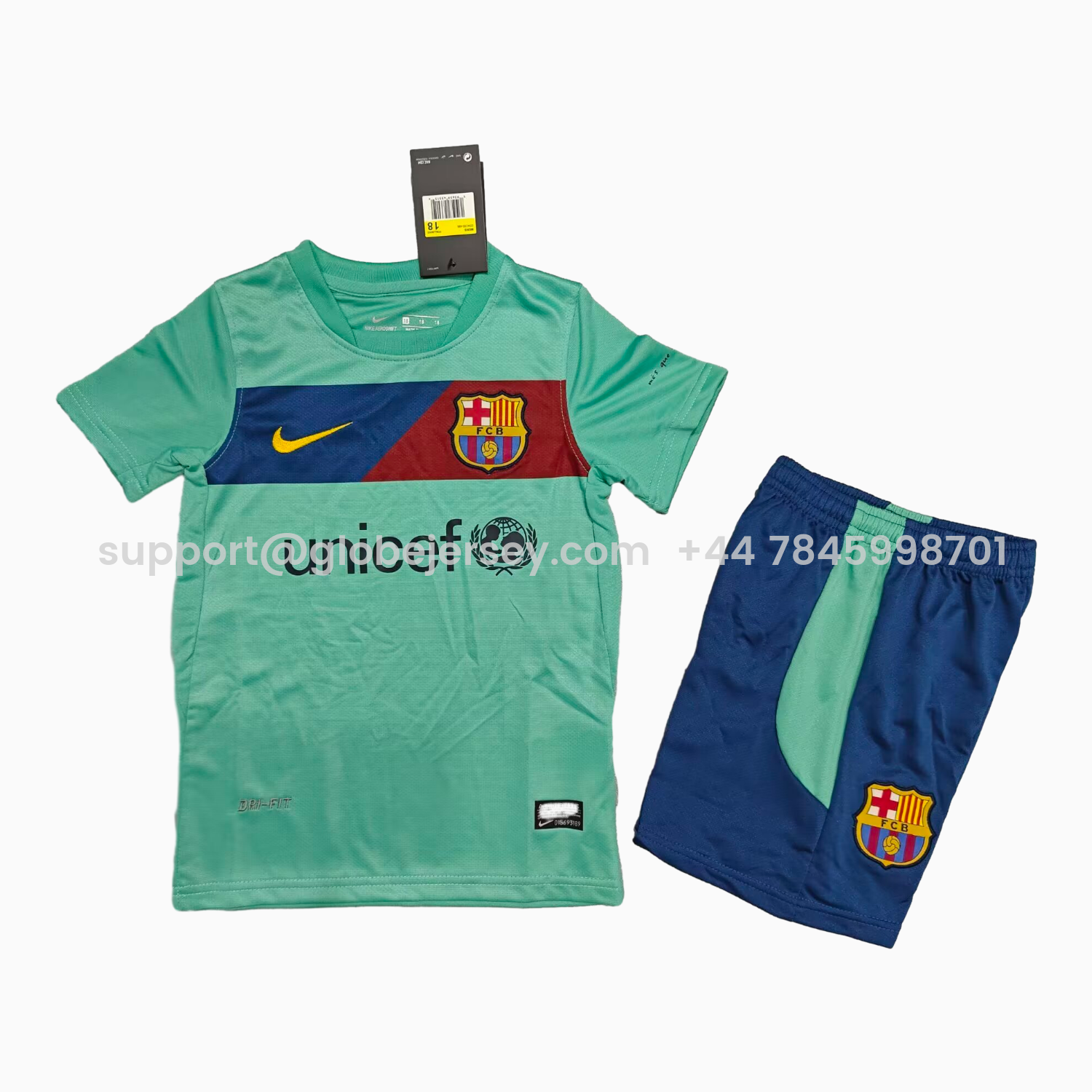 GlobeJersey-Retro Barcelona 2010-11 Away Kids Kit