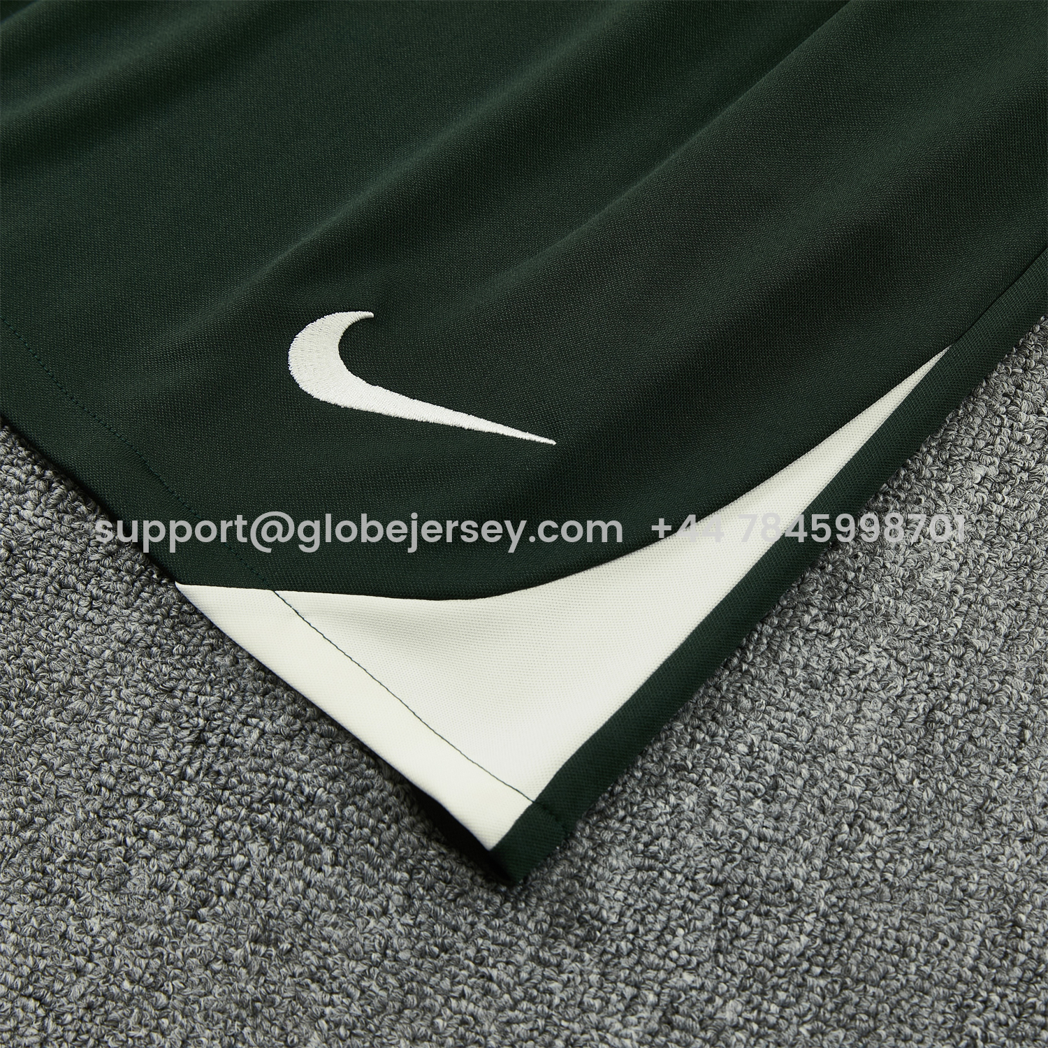 GlobeJersey-C.H.E.L.S.E.A 25-26 Vest Training Set - Dark Green With White Accents Top & Pants