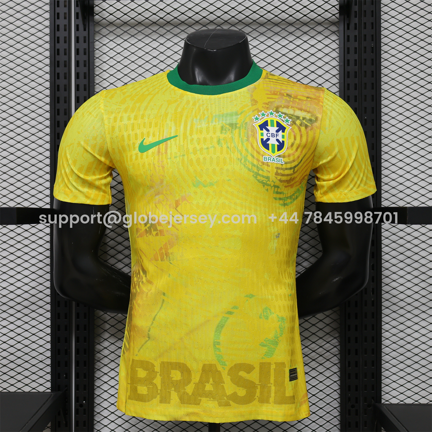 GlobeJersey-Brazil 2026 Yellow Waves Special Jersey - Player Version