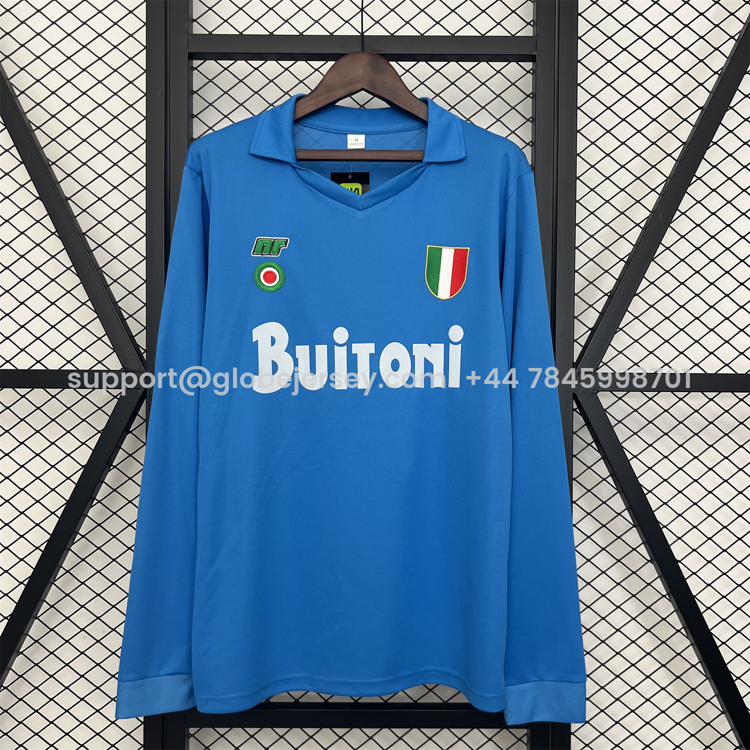 GlobeJersey-Retro Napoli 1987-88 Home Long Sleeves Jersey