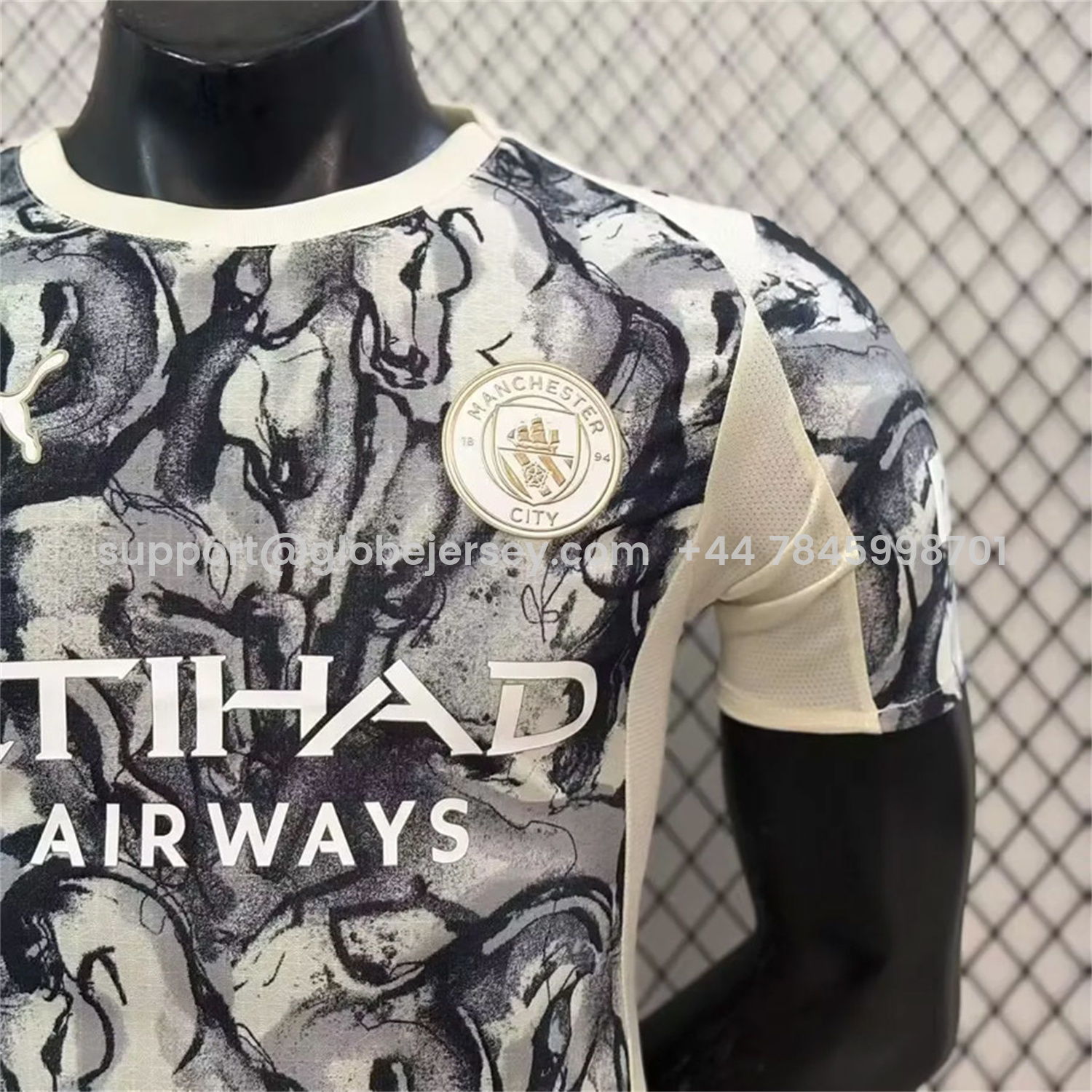 GlobeJersey-Manchester City 25-26 Year of the Horse Ink Painting Special Jersey - Player Version