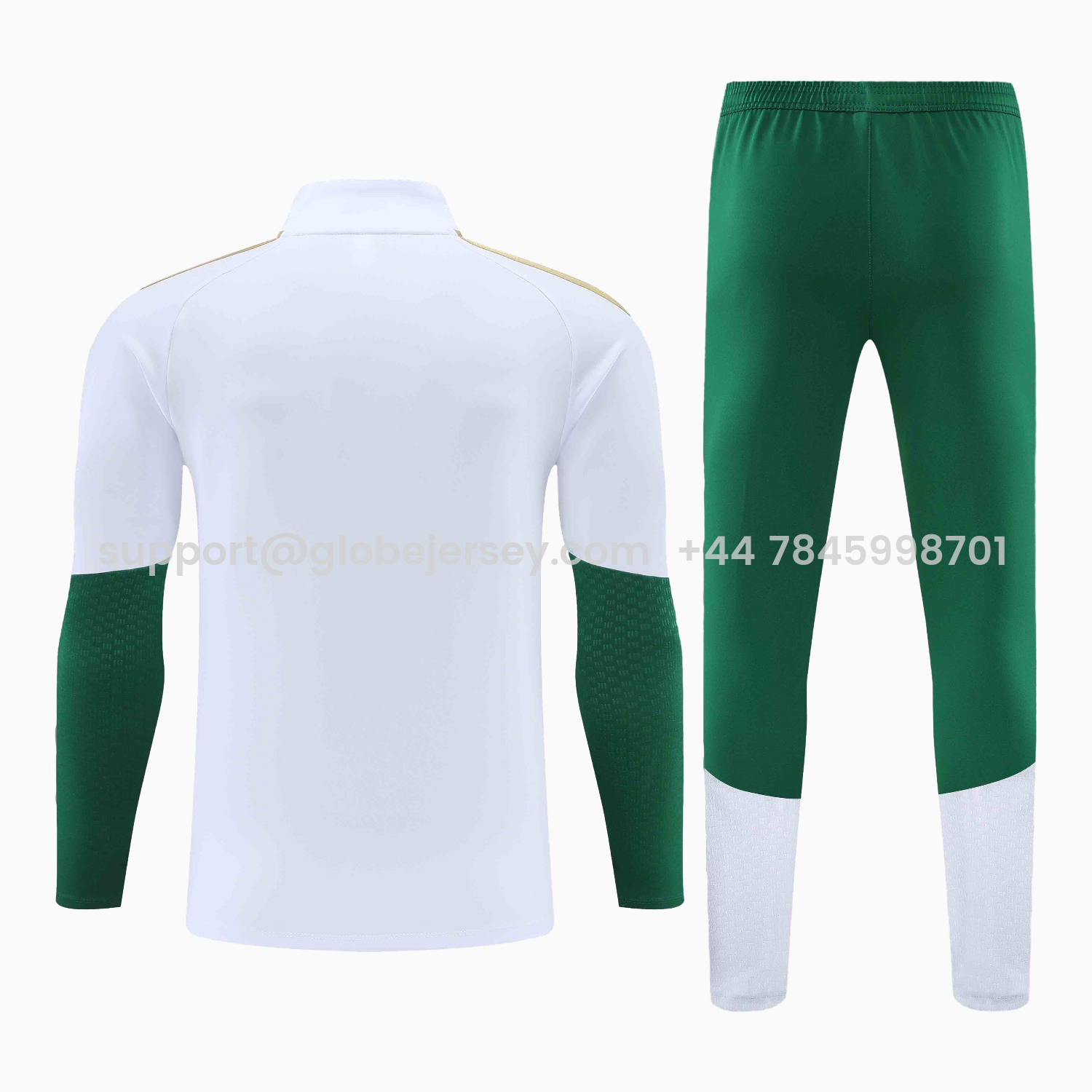 GlobeJersey-Italy 2026 Kids Long Sleeve Training Set - White Top & Pants