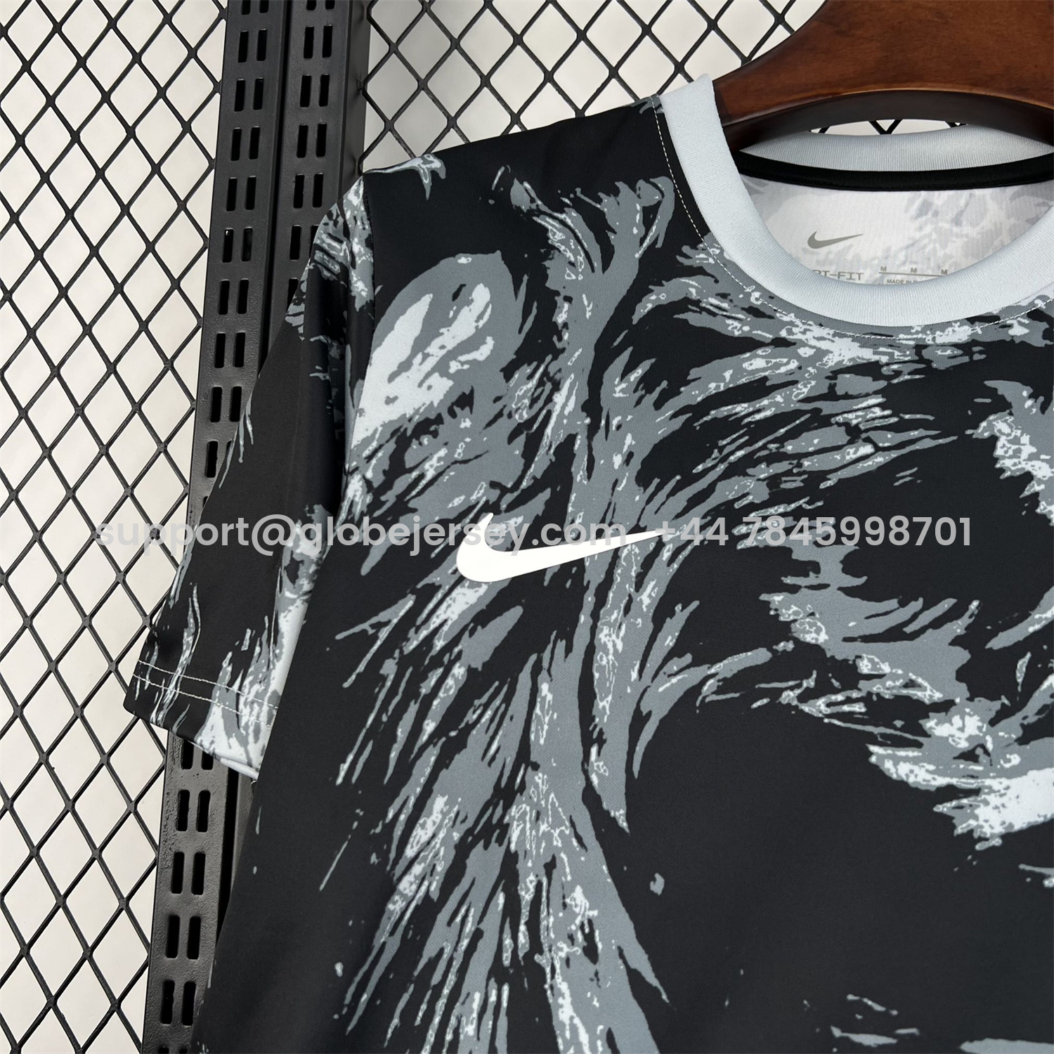 GlobeJersey-England 2026 Black With Gray And White Abstract Swirls Special Edition Jersey - Fans Version