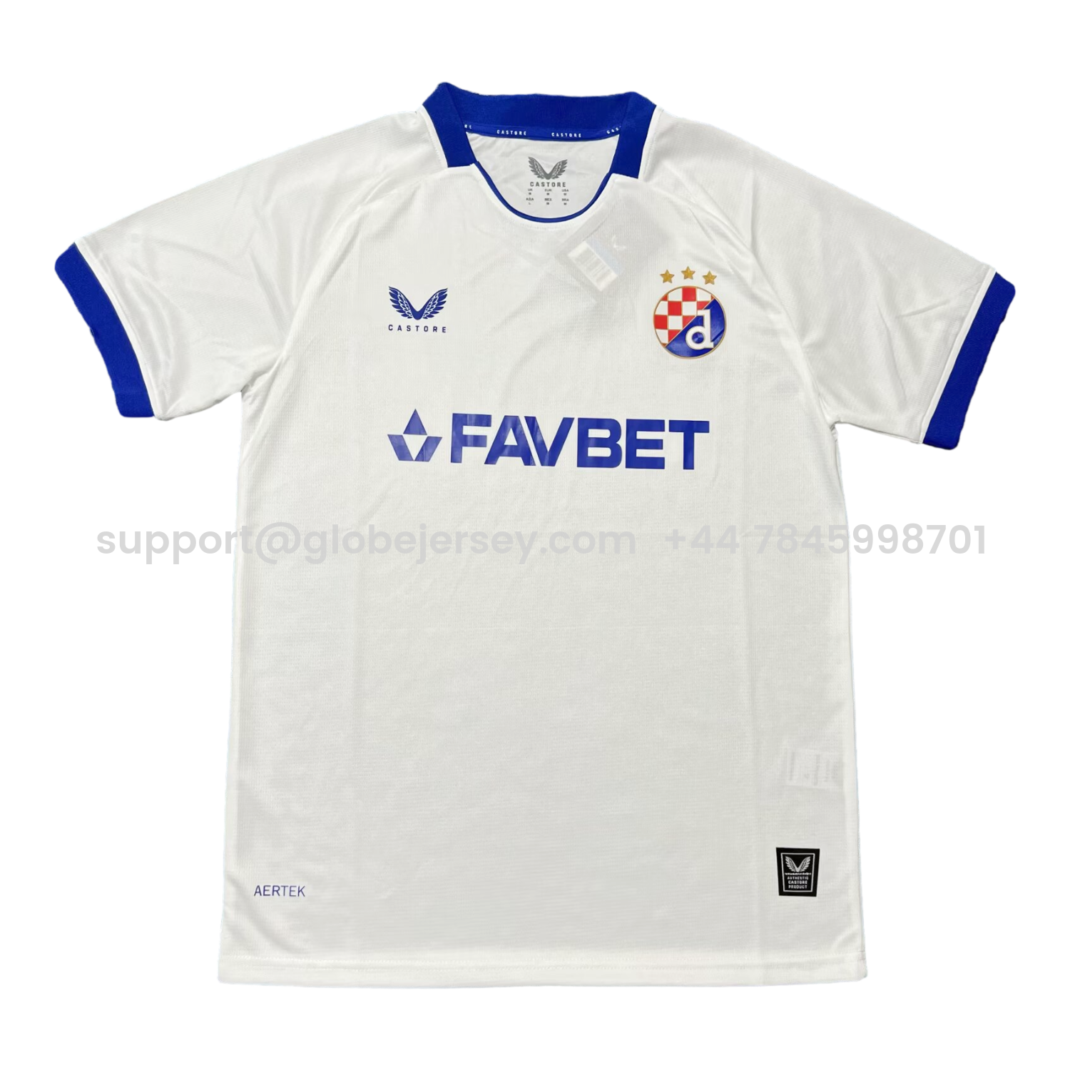 GlobeJersey-Dinamo Zagreb 25-26 Away White Jersey - Fans Version
