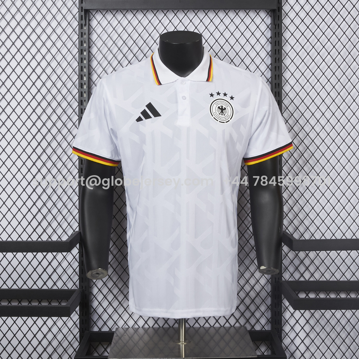 GlobeJersey-Germany 2026 White Special Edition Polo Jersey - Player Version