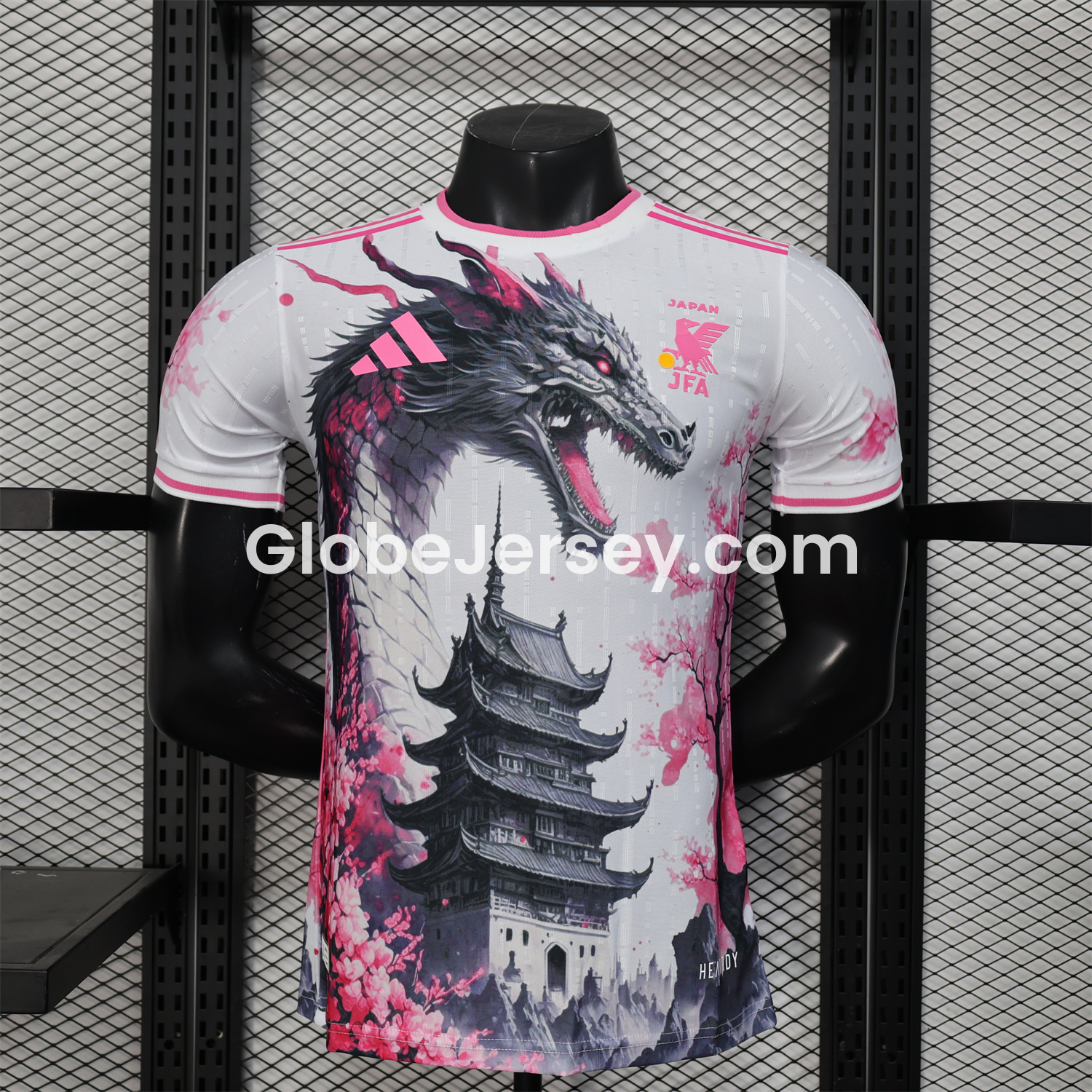 GlobeJersey-Japan 25-26 Black Dragon & Tower White Special Edition Jersey - Player Version