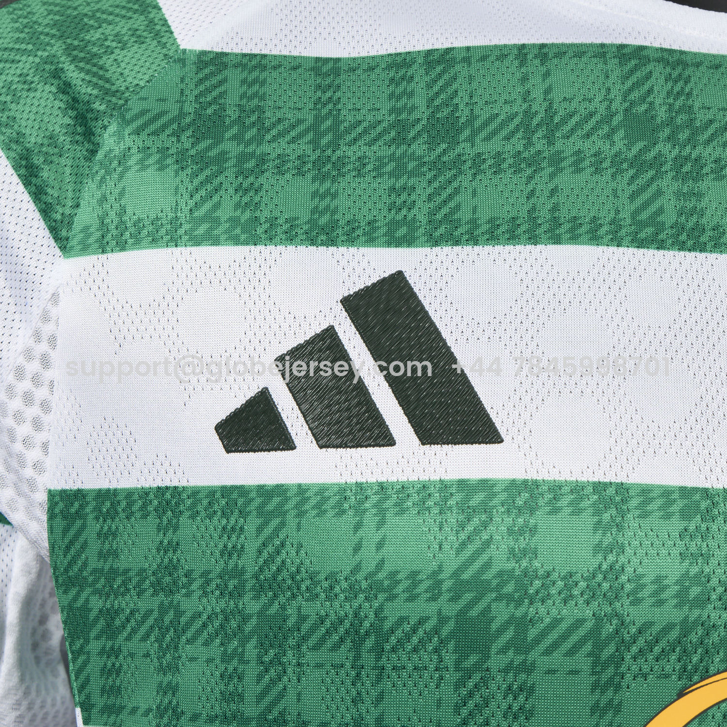 GlobeJersey-Celtic 25-26 Home Green White Stripes Jersey - Player Version