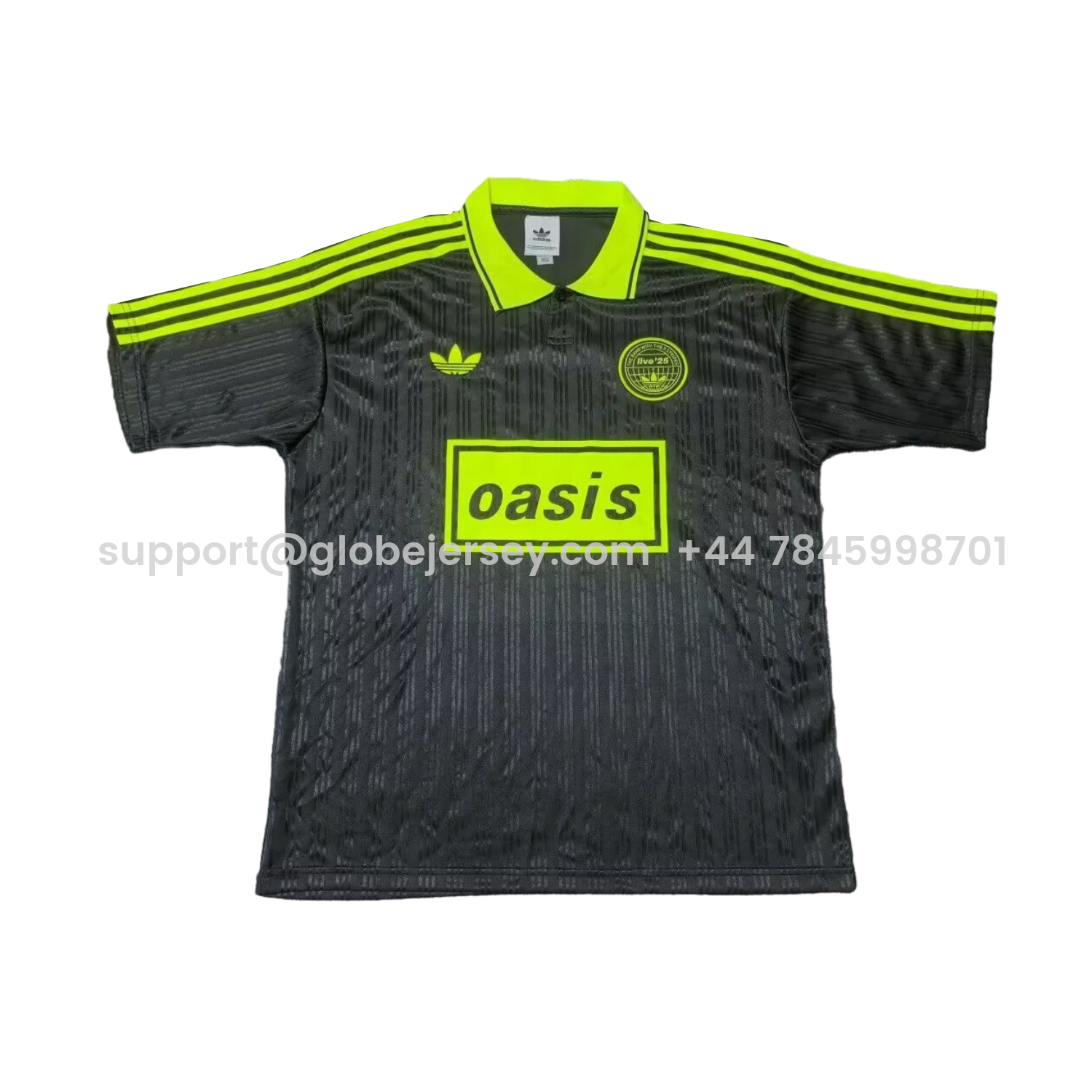 GlobeJersey-Bohemian 25-26 Oasis Originals Tour Black And Green Jersey With Number 25 - Fans Version