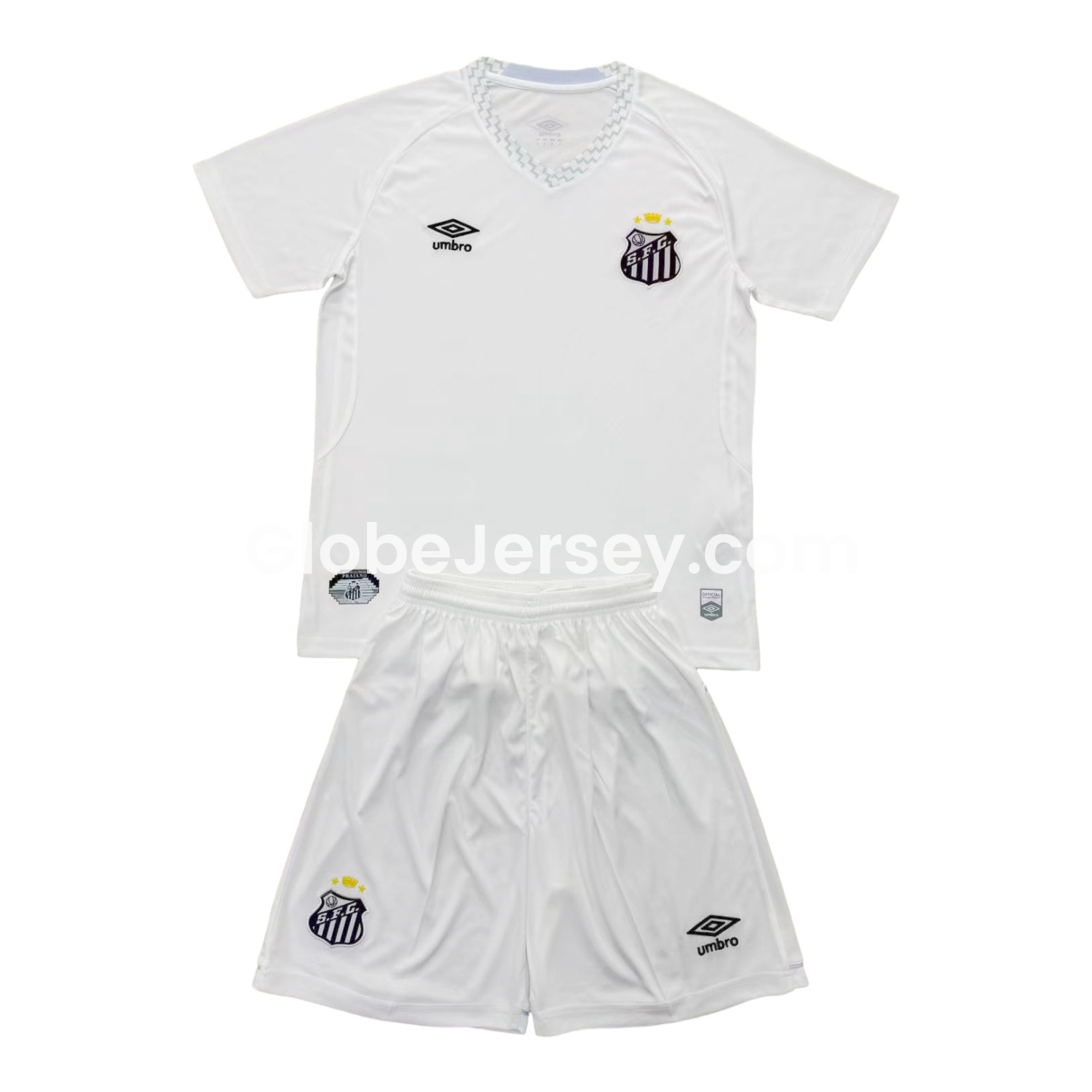 GlobeJersey-Santos 25-26 Home Unsponsored Men's Adult Jersey Set - Fans Version