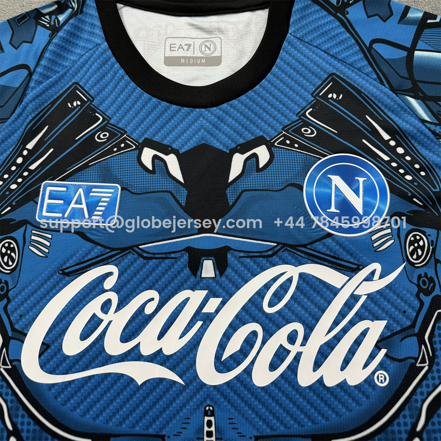 GlobeJersey-Napoli 25-26 Blue Mecha Training Jersey - Fans Version