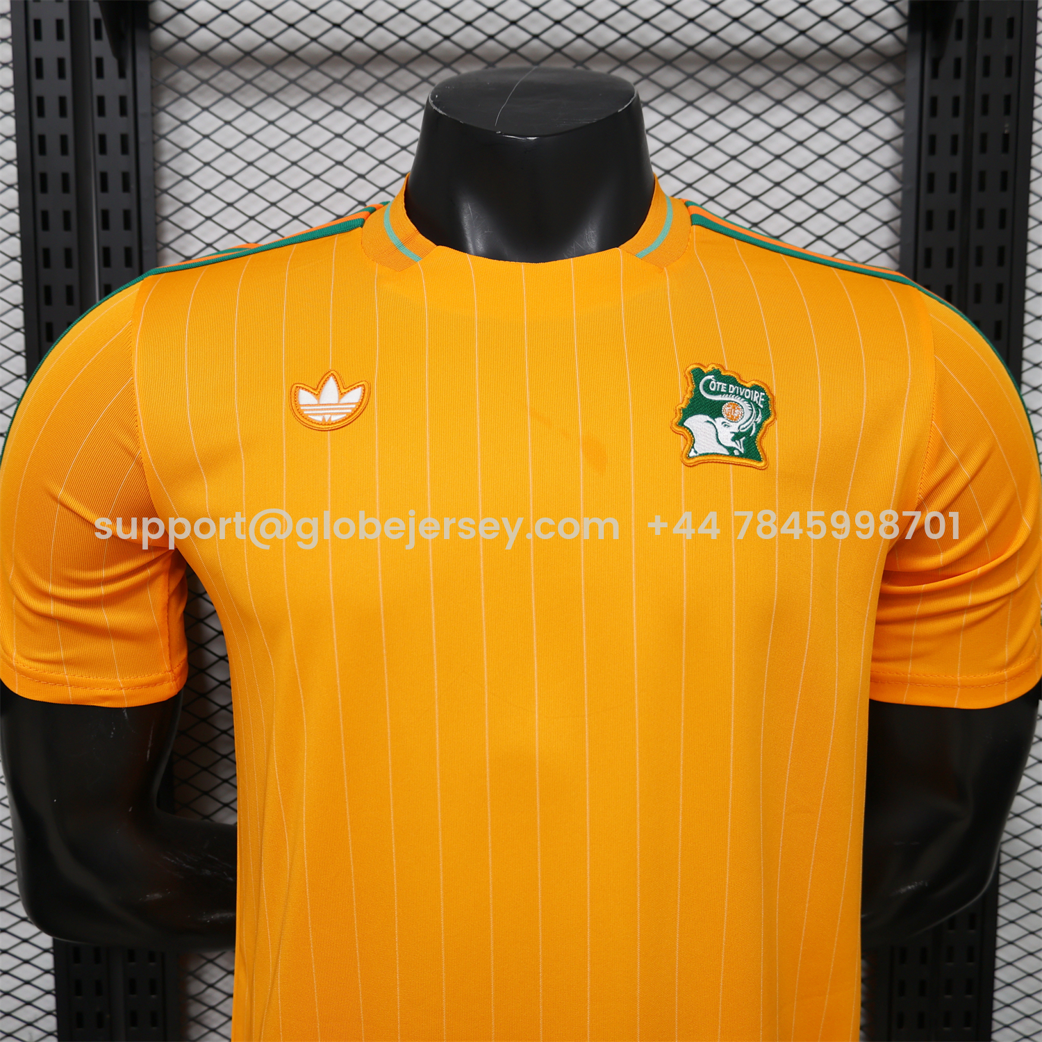 GlobeJersey-Ivory Coast 2026 Terrace Icon Retro Casual Style Orange Jersey - Player Version