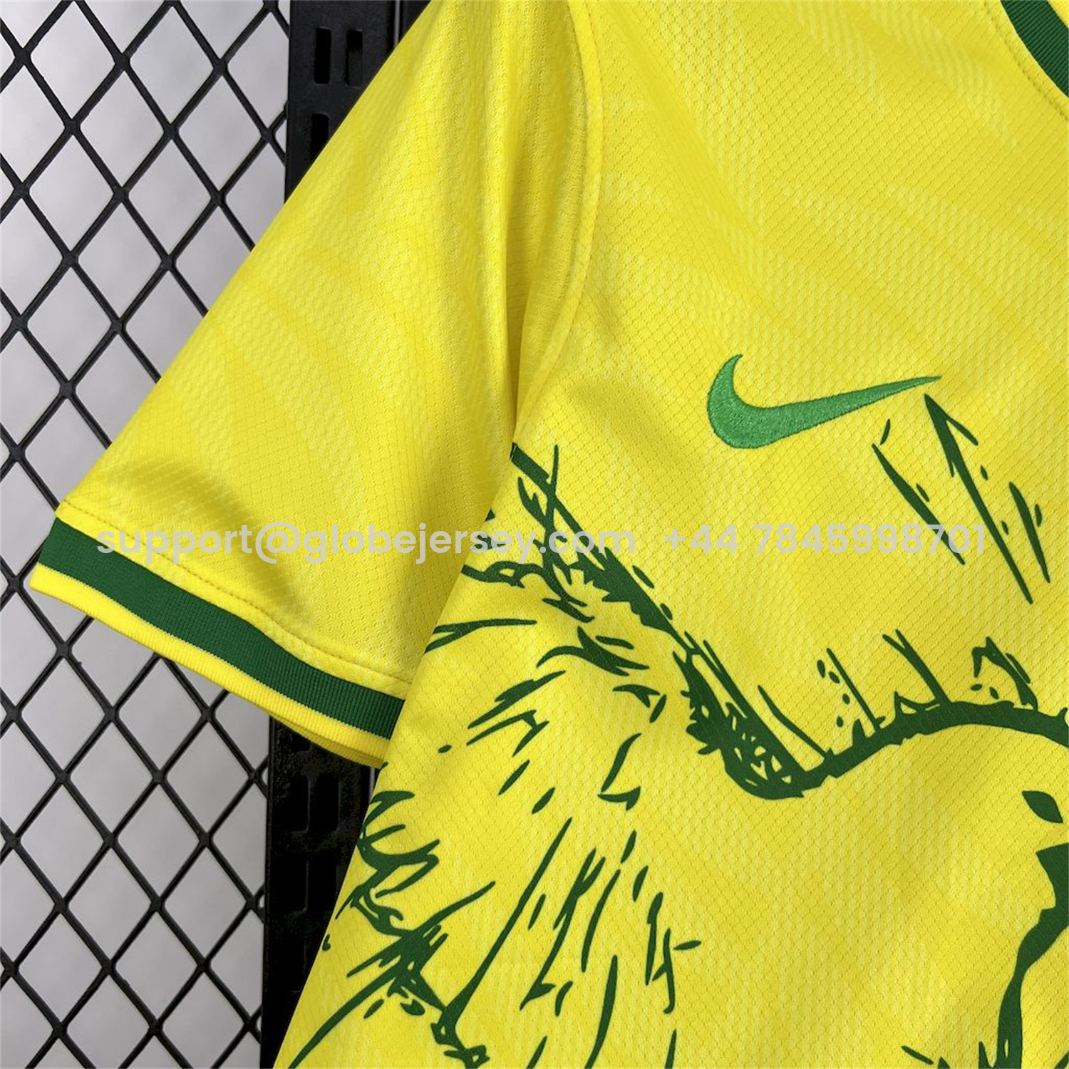 GlobeJersey-Brazil 25-26 Green Dove Yellow Jersey - Fans Version