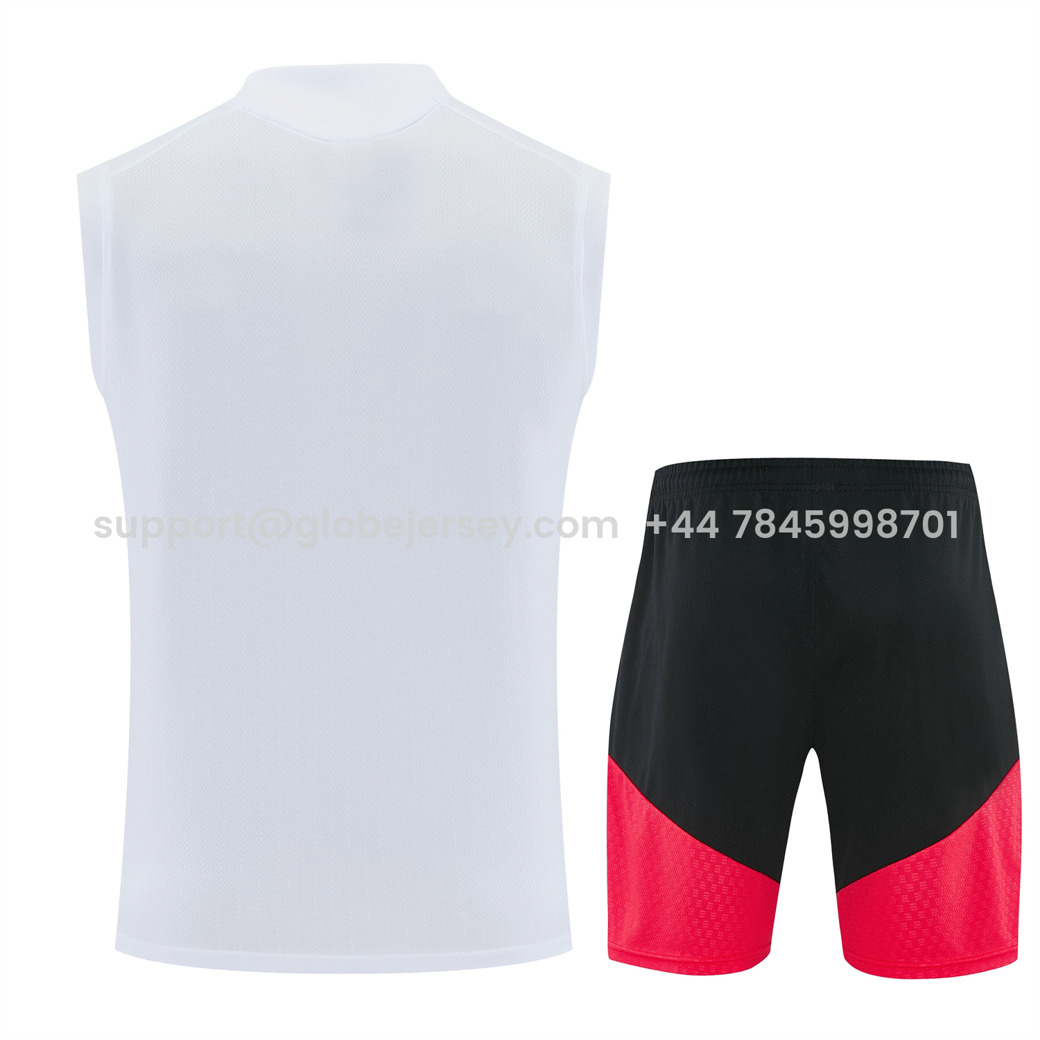 GlobeJersey-Germany 2026 Vest Training Set - White Vest and Black Shorts