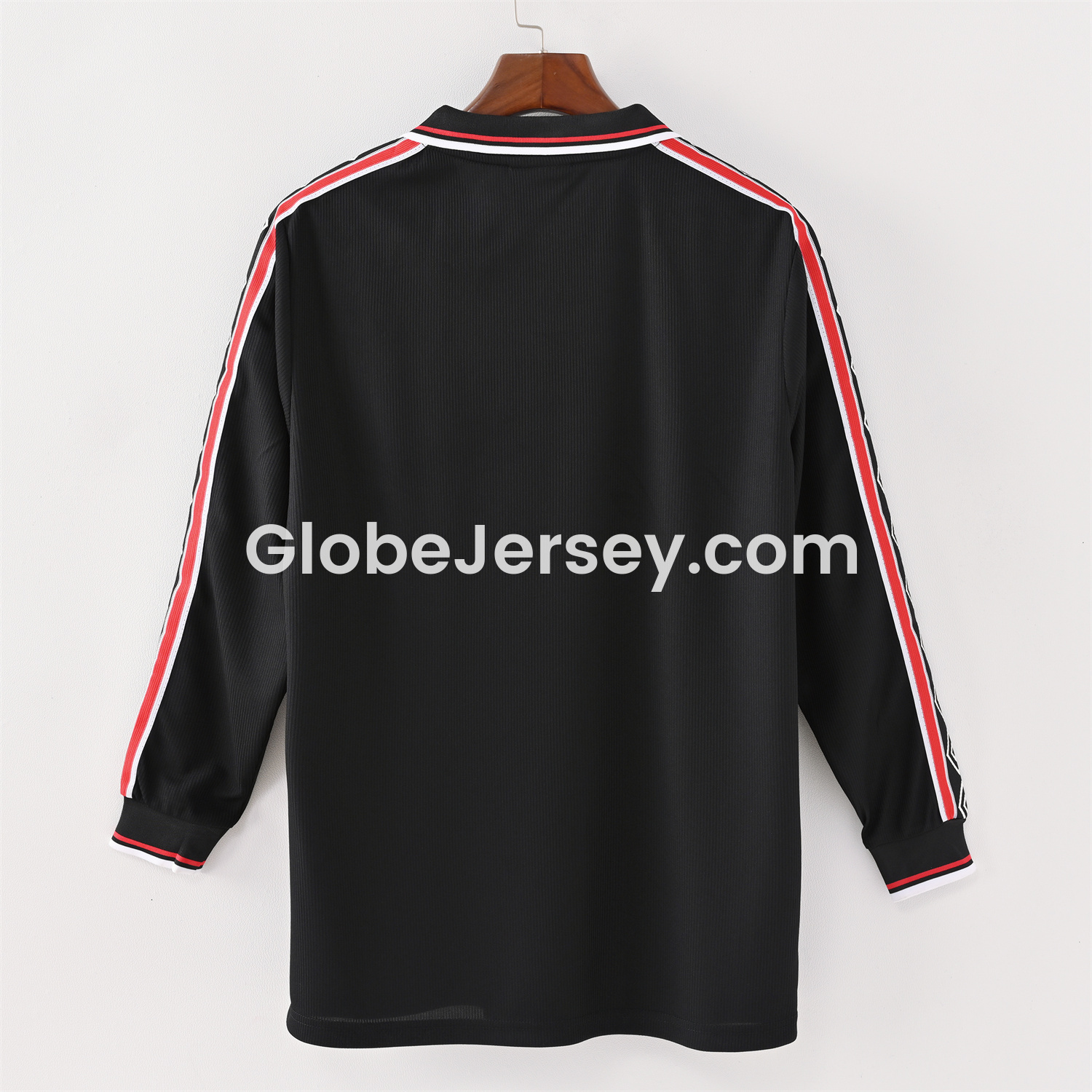 GlobeJersey-Retro Manchester United 1998-99 Black Long Sleeves Jersey