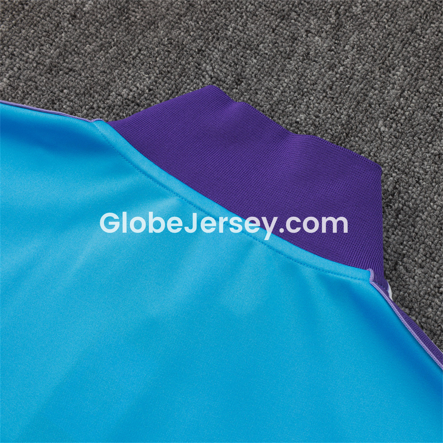 GlobeJersey-Real Madrid 25-26 Throwback Trefoil Jacket Training Tracksuit - Blue Jackets & Purple Pants