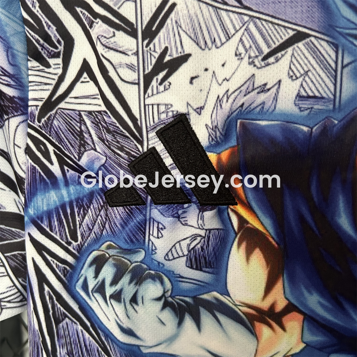 GlobeJersey-Japan 25-26 Blue Goku Black & White Background Special Jersey - Fans Version