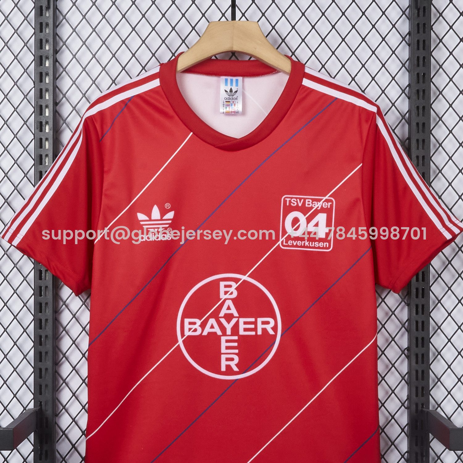 GlobeJersey-Retro Bayer 04 Leverkusen 1987-88 Home Red Jersey