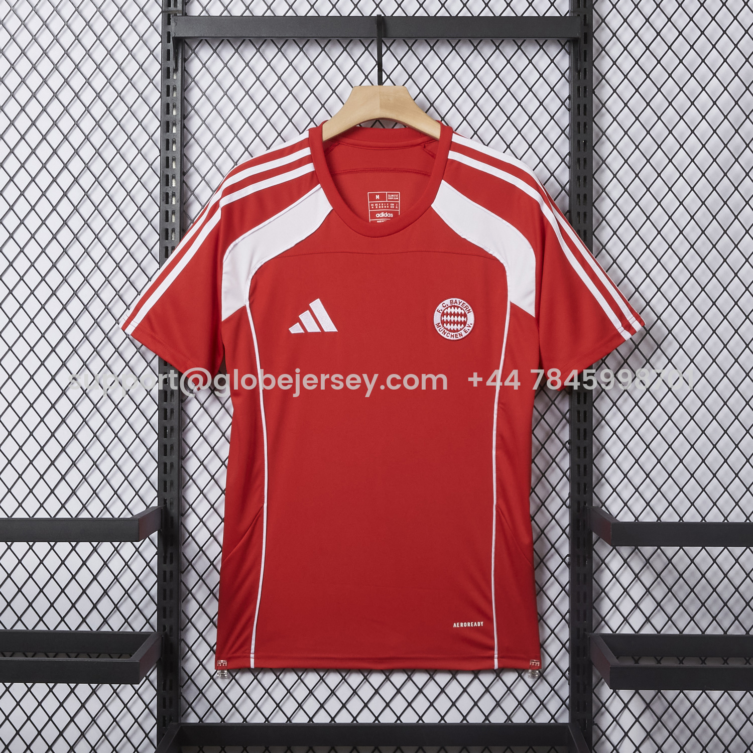 GlobeJersey-Bayern Munich 25-26 Red Urban Purist T-Shirt - Fans Version