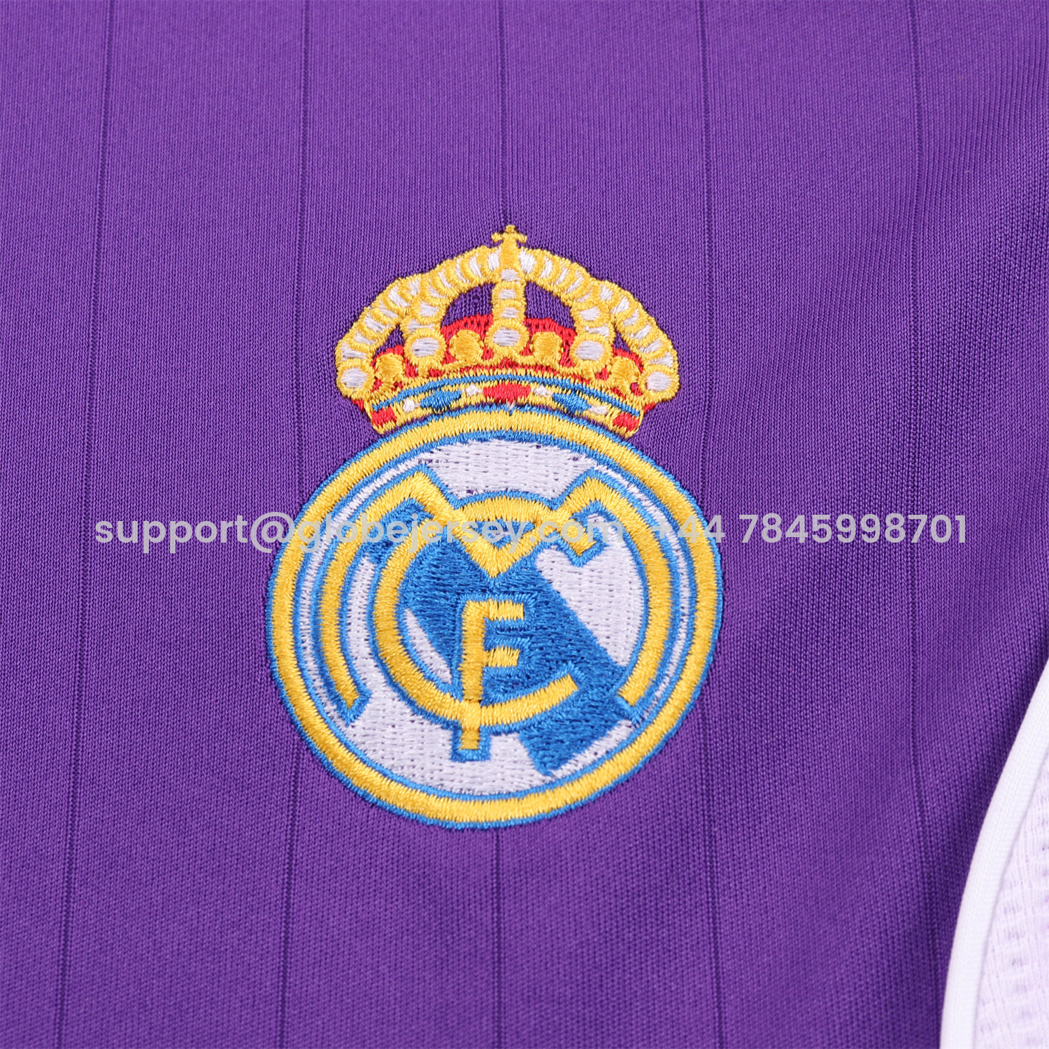 GlobeJersey-Retro Real Madrid 2006-07 Away Purple Kids Kit