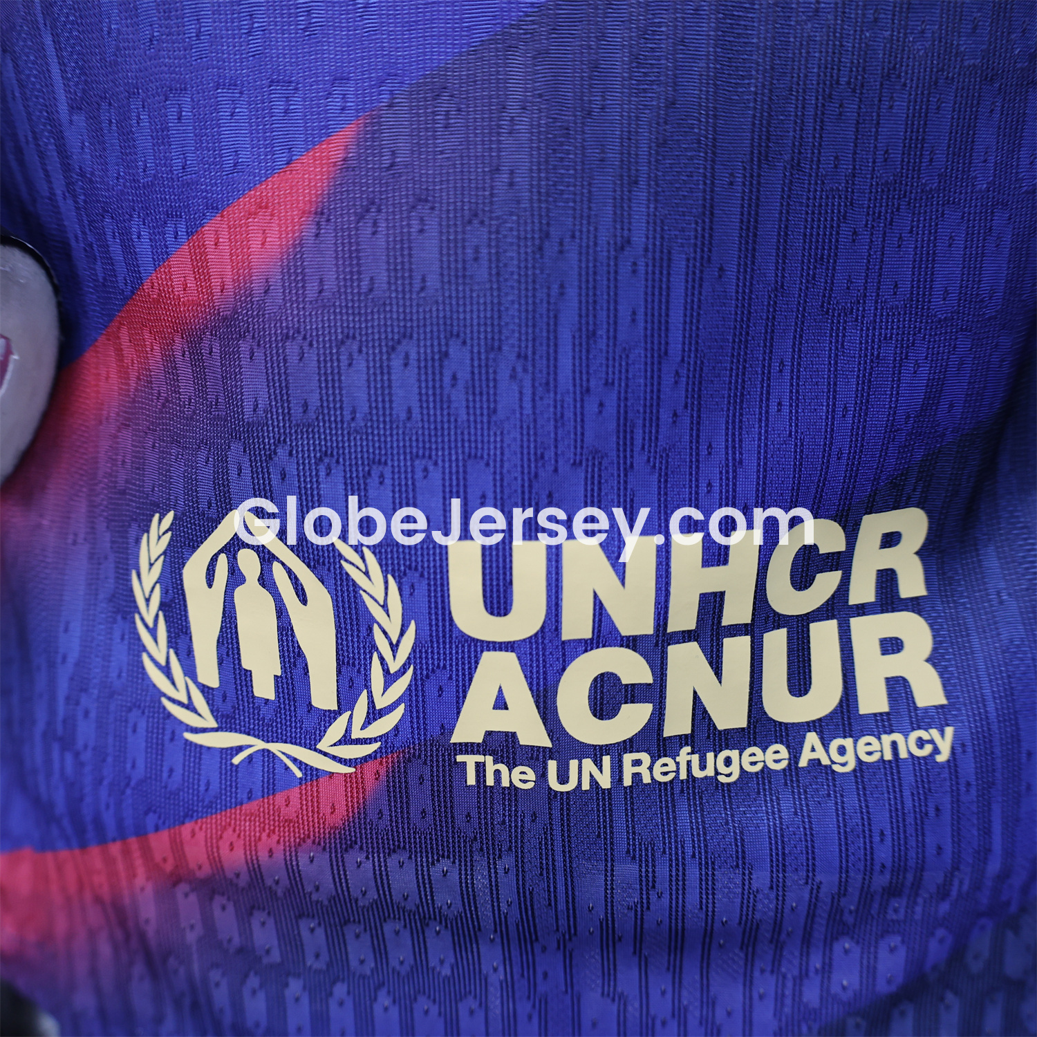 GlobeJersey-Barcelona 25-26 Red Diagonal Special Blue Jersey - Player Version