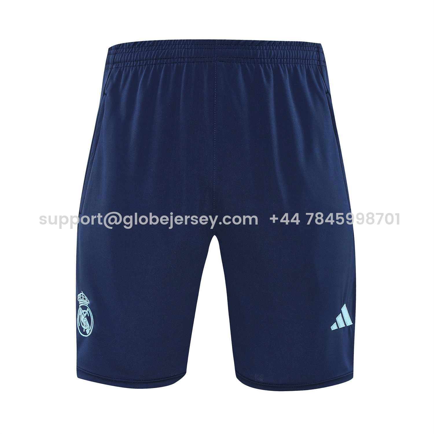 GlobeJersey-Real Madrid 25-26 Vest Training Set - Blue Water Pattern Top & Deep Blue Shorts