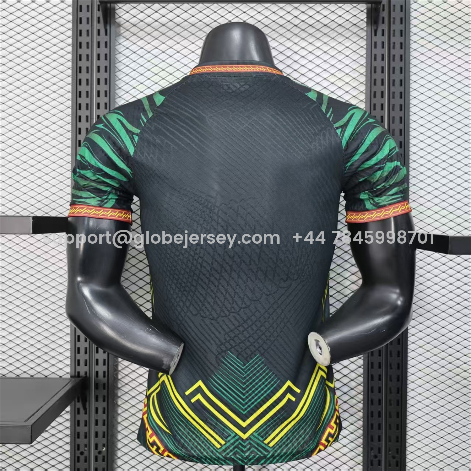 GlobeJersey-Mali 2026 Eagle Black Green Jersey - Player Version