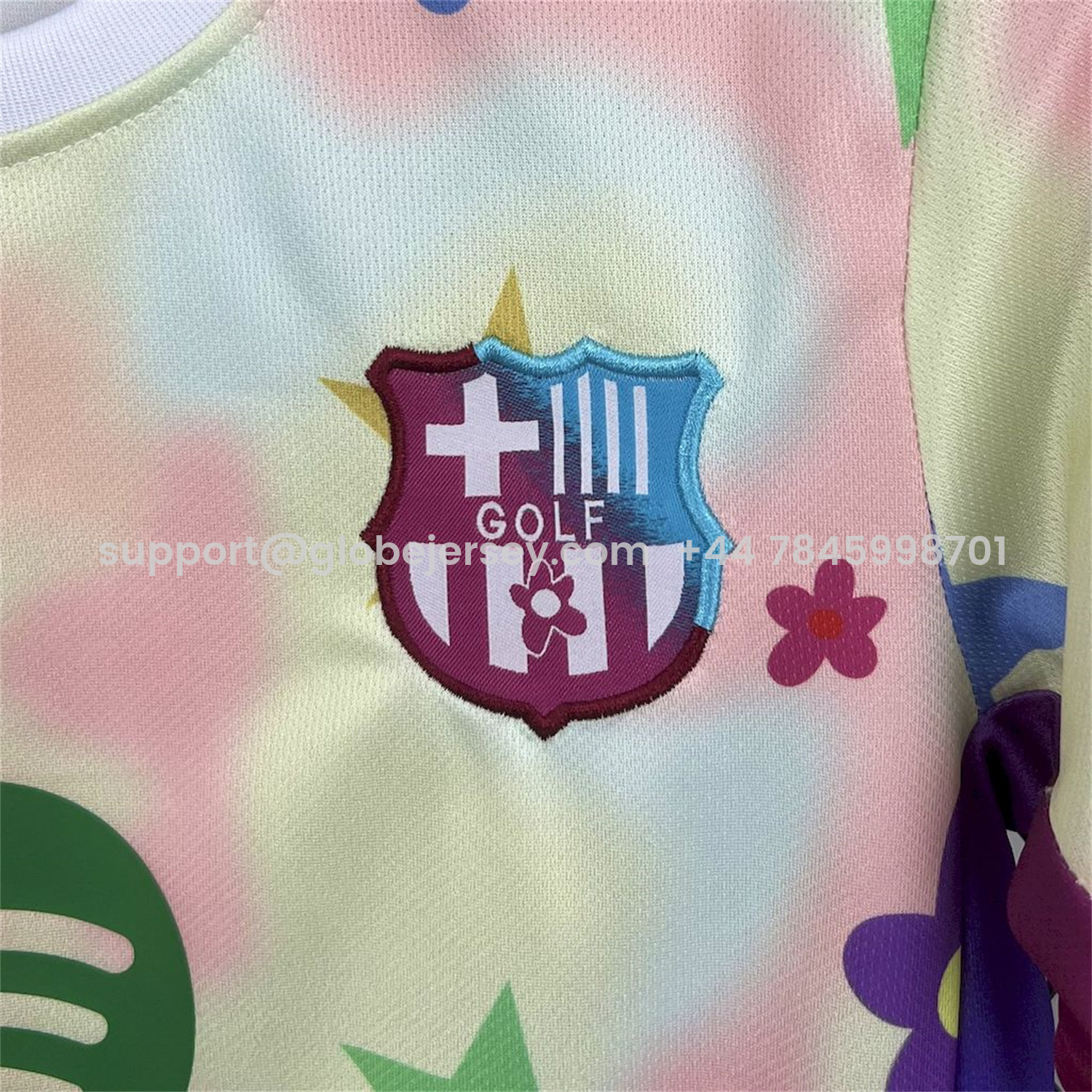 GlobeJersey-Barcelona 25-26 Stars And Flowers Pink Special Kids Kit