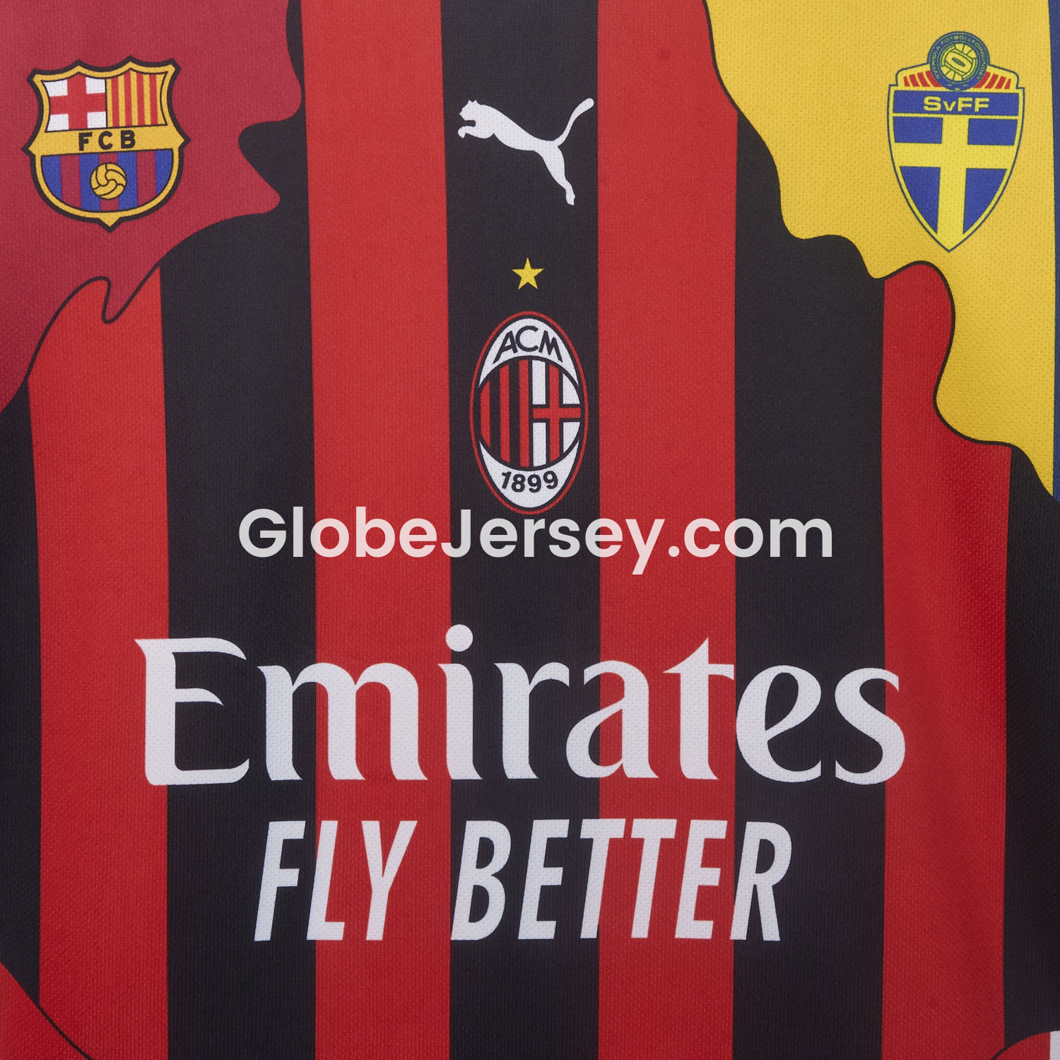 GlobeJersey-Zlatan Ibrahimović Career Commemorative Jersey - Fans Version - AC Milan Inter Milan Barcelona Ajax Paris Saint-Germain PSG Sweden
