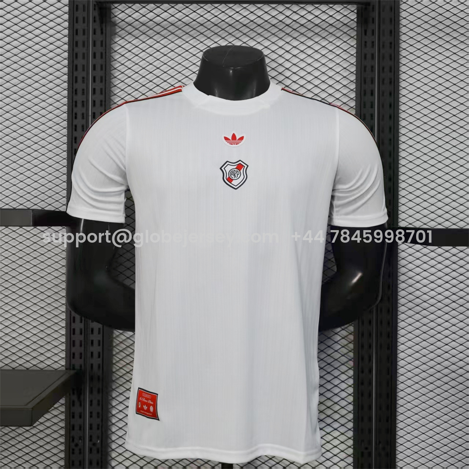 GlobeJersey-River Plate 25-26 Originals Terrace Icon White Jersey - Player Version