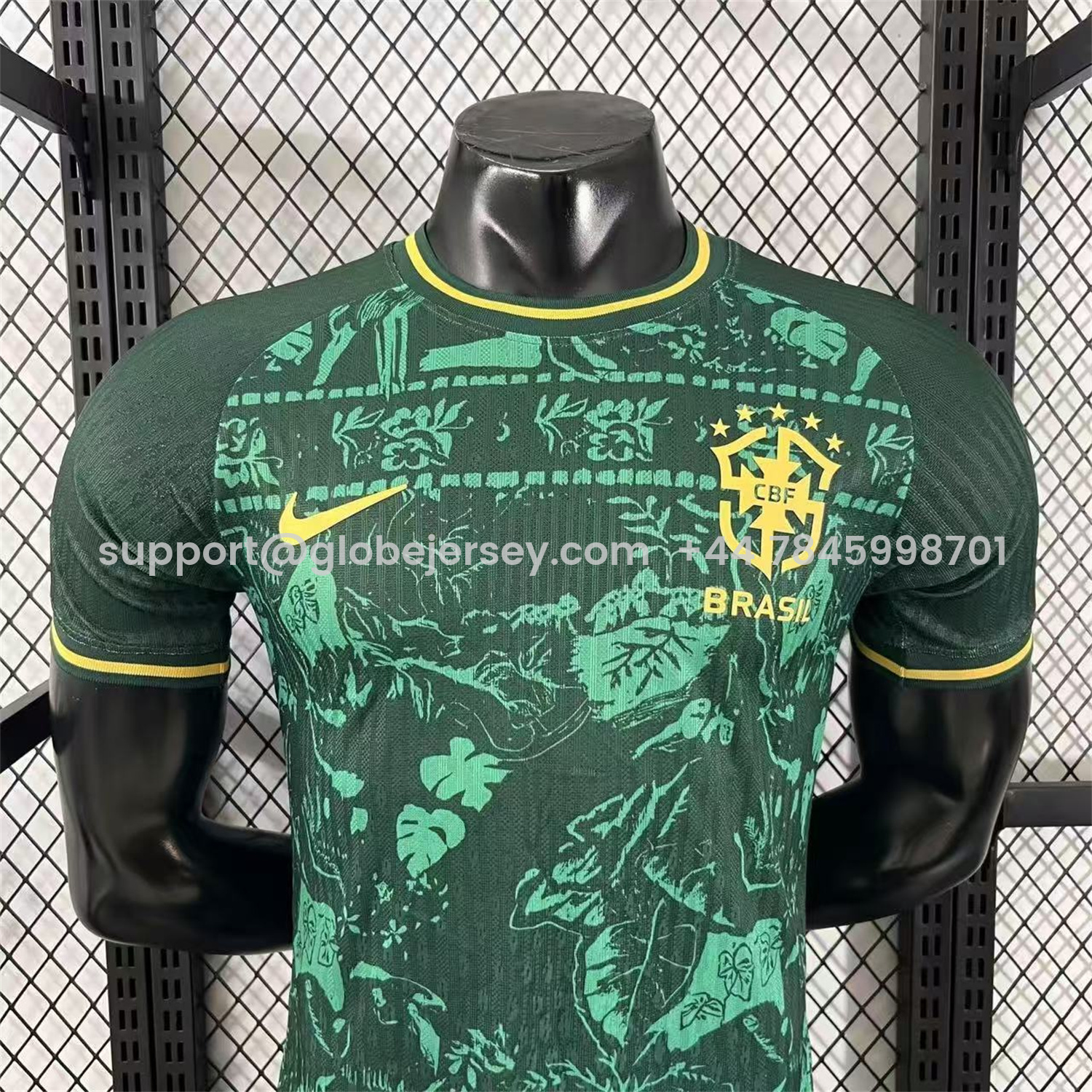 GlobeJersey-Brazil 25-26 Green Leaves Jersey - Player Version