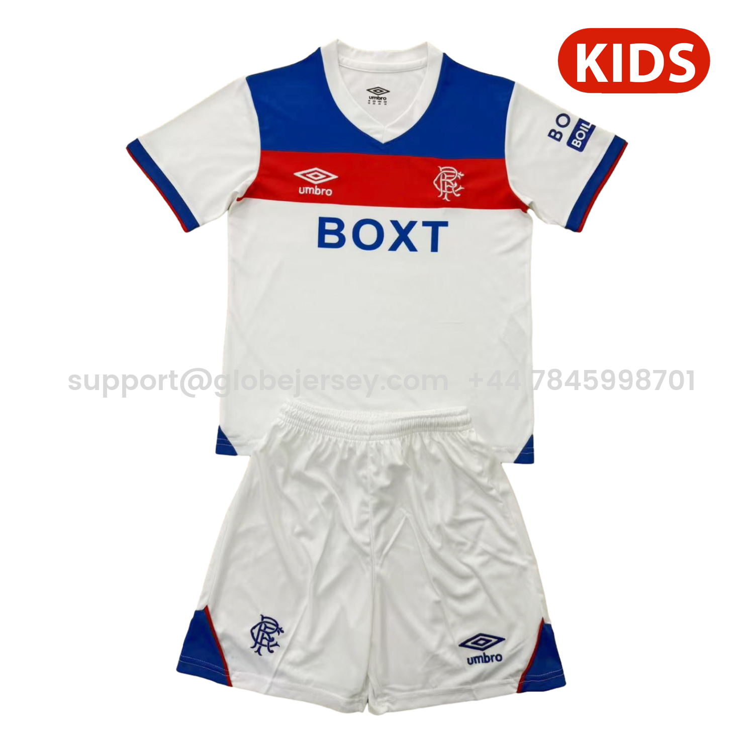GlobeJersey-Glasgow Rangers 25-26 Away Kids Kit