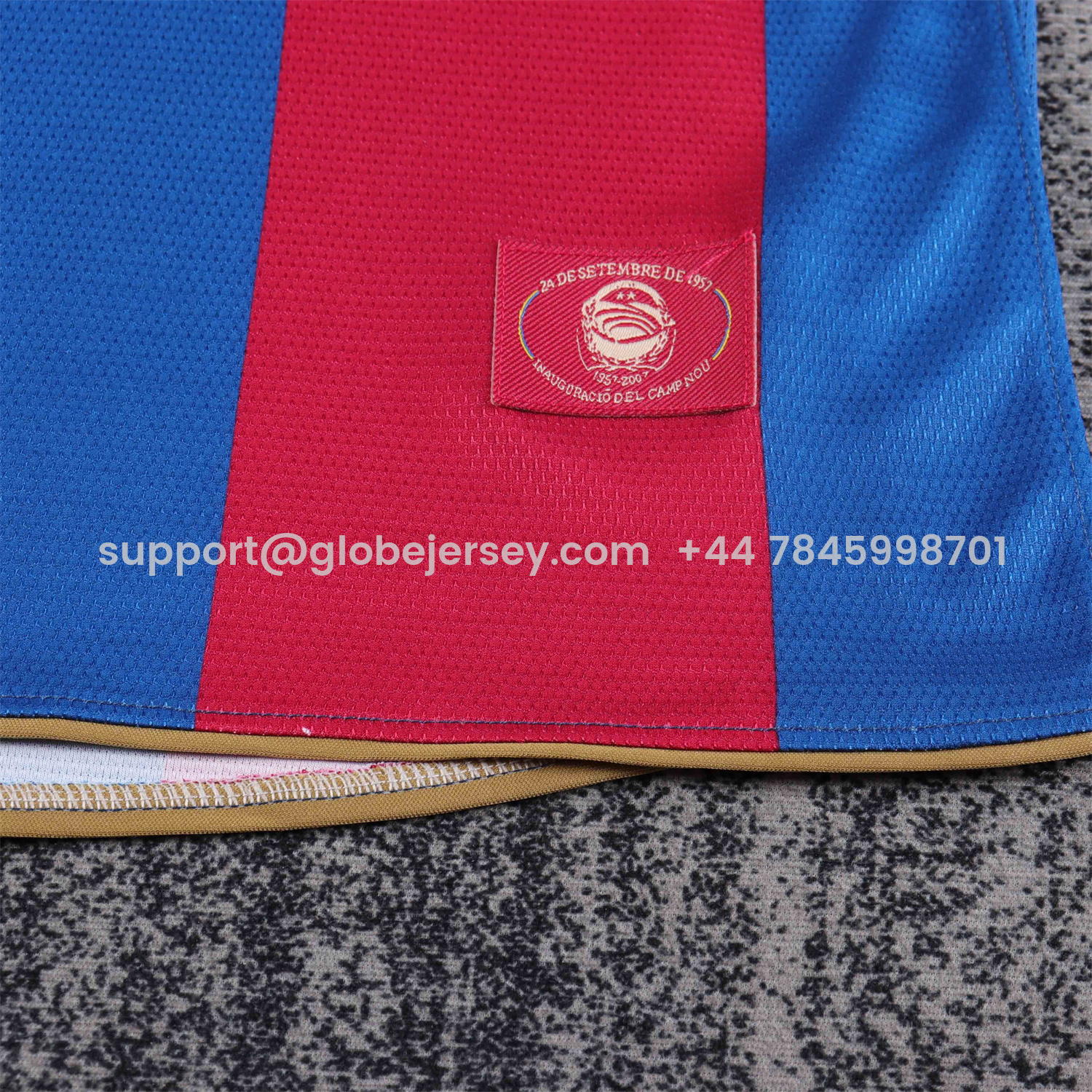 GlobeJersey-Retro Barcelona 2007-08 Home Kids Kit